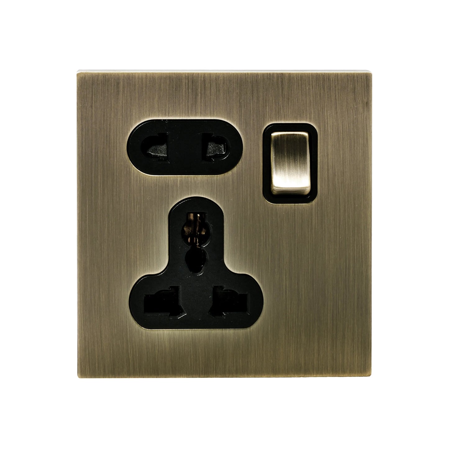 Single 5-Pin Socket 13A – On/Off – Stainless Steel