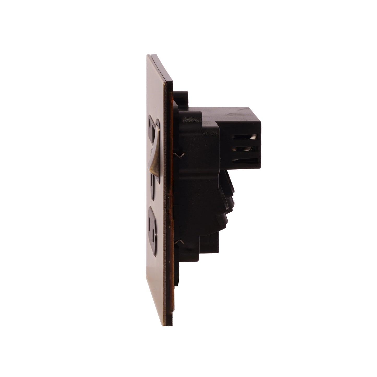 Single UK Socket 13A – On/Off + USB + Type-C – Stainless Steel