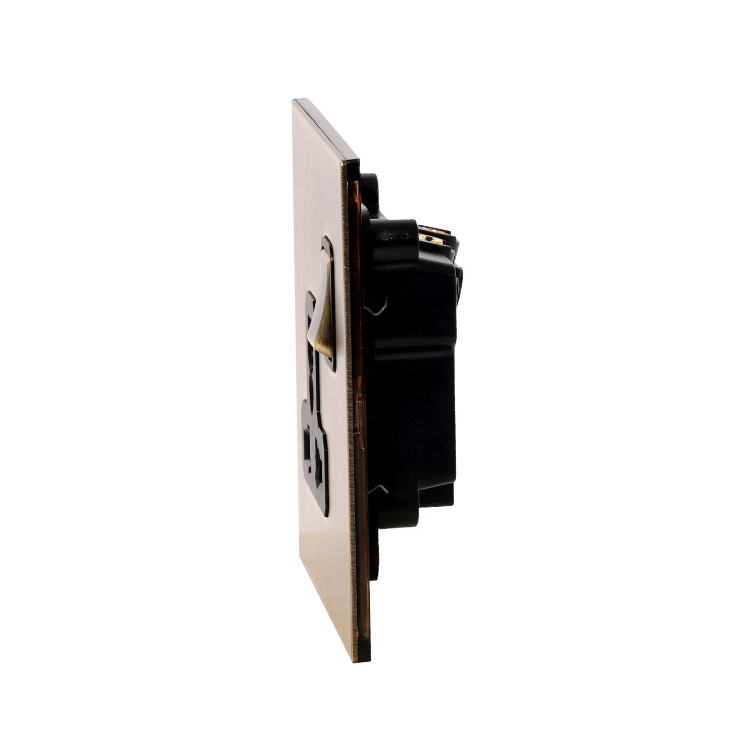 Single MF Socket 13A – On/Off – Stainless Steel