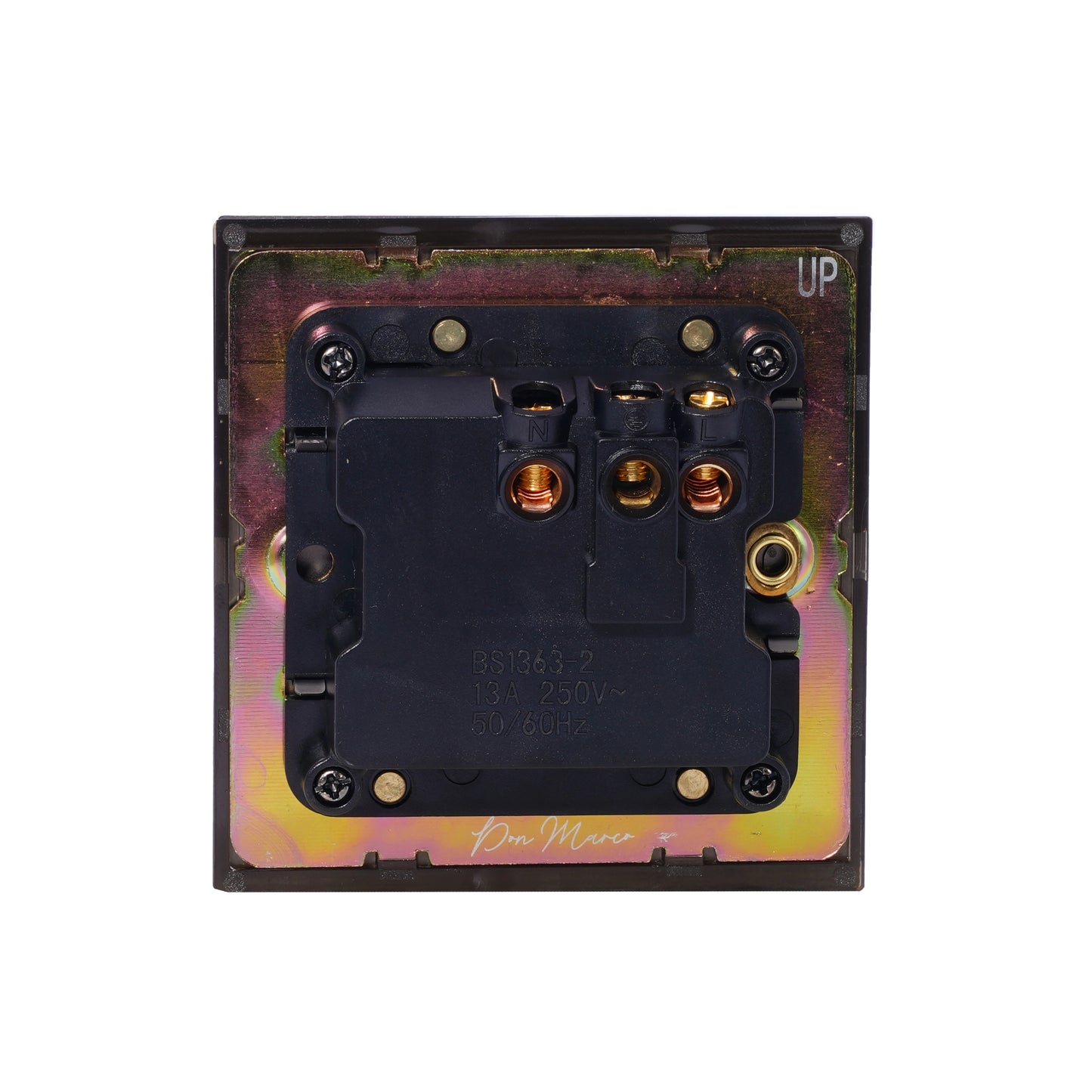 Single UK Socket 13A – On/Off – Stainless Steel