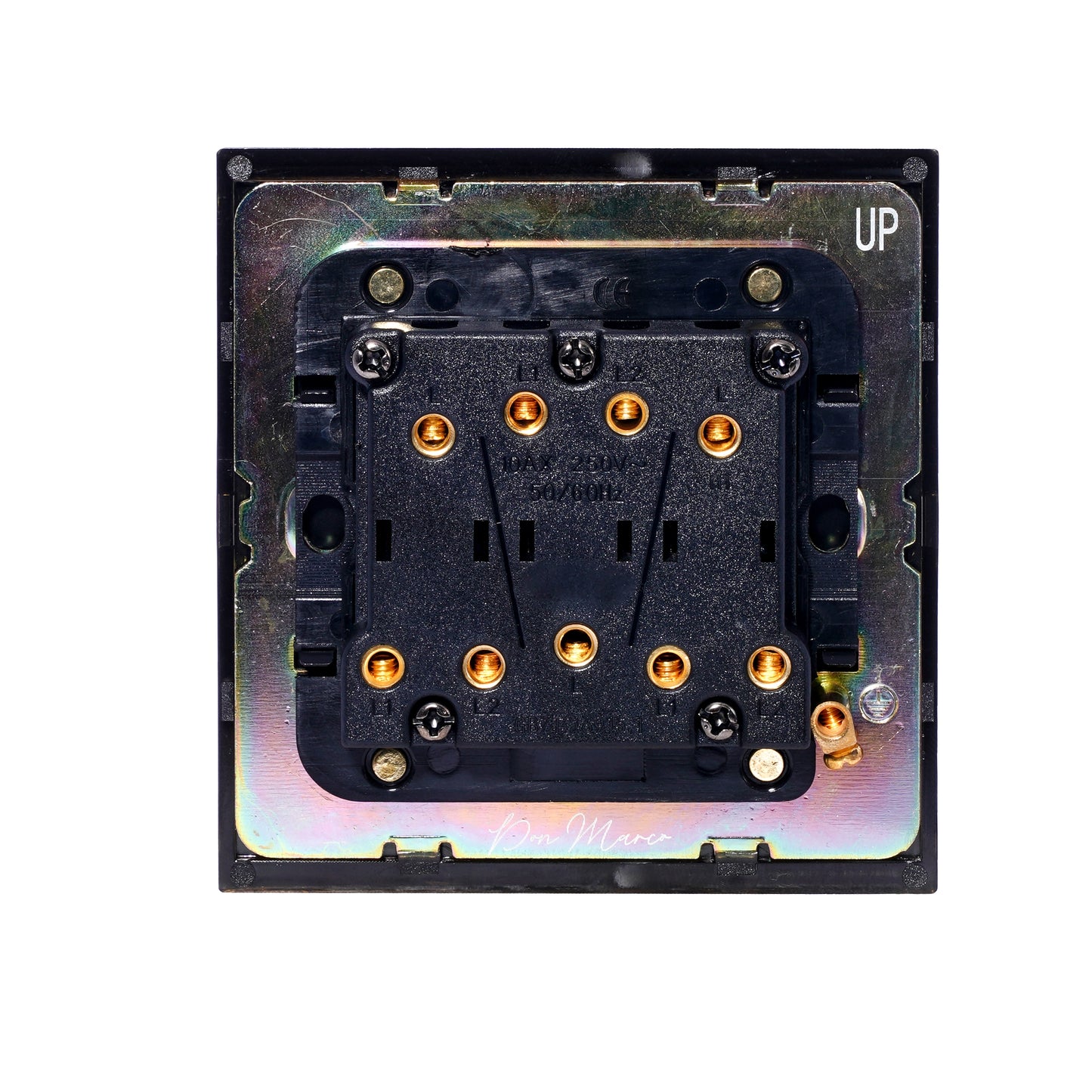 3 Gang 2 Way Switch – Plain Toggle – Stainless Steel / Copper