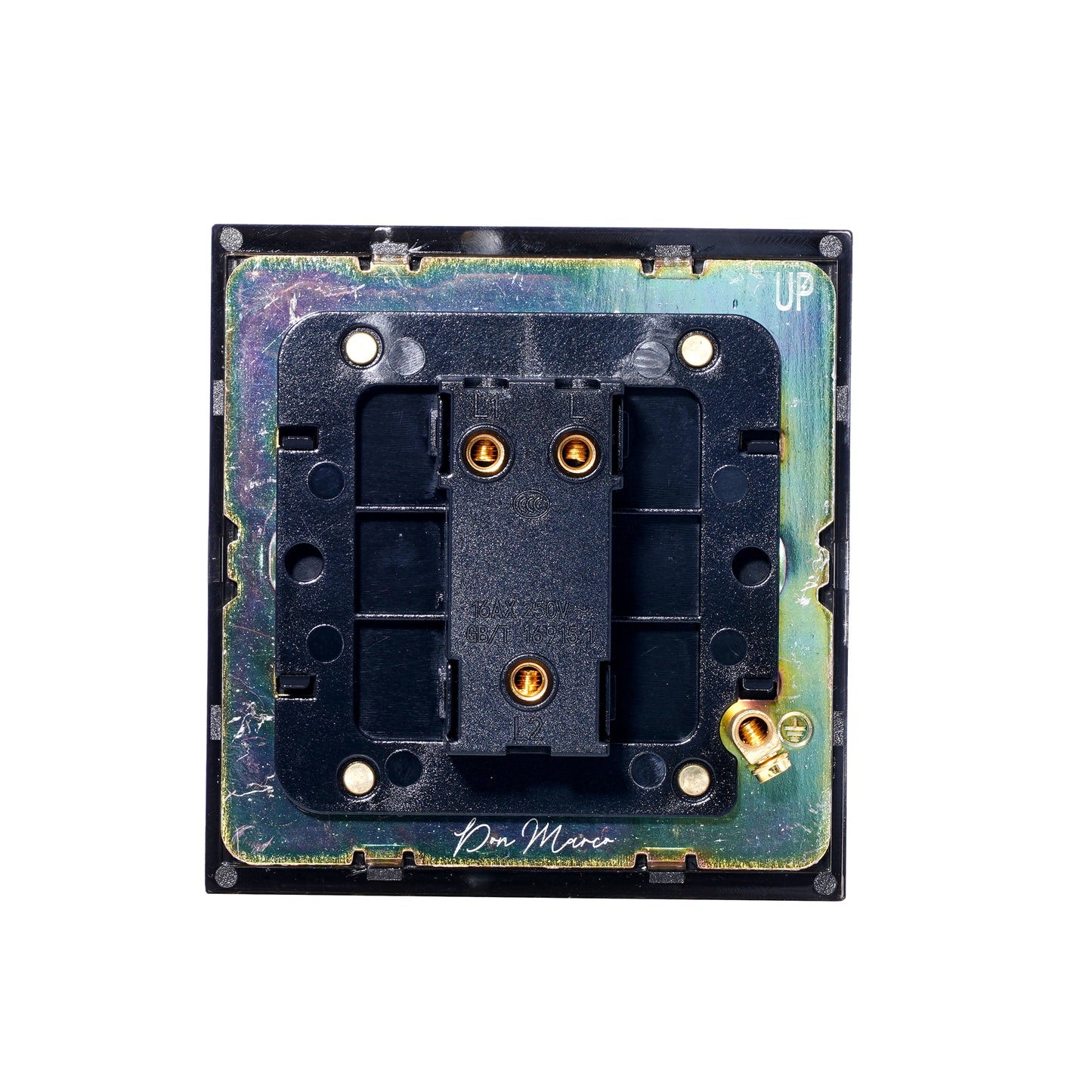 Door Bell Switch - Plain Toggle - Stainless Steel / Copper