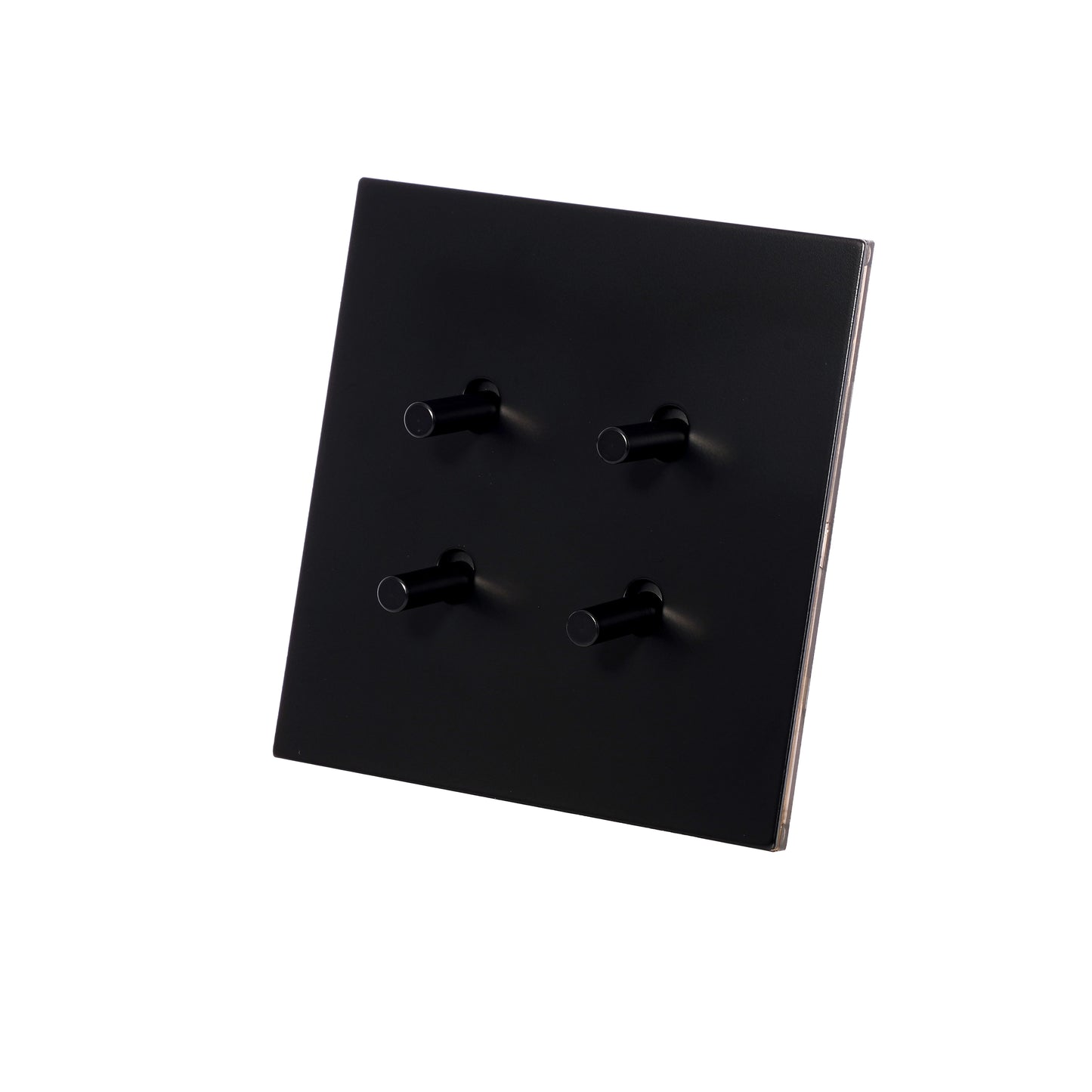 4 Gang 2 Way Switch (86) – Plain Toggle – Stainless Steel / Copper