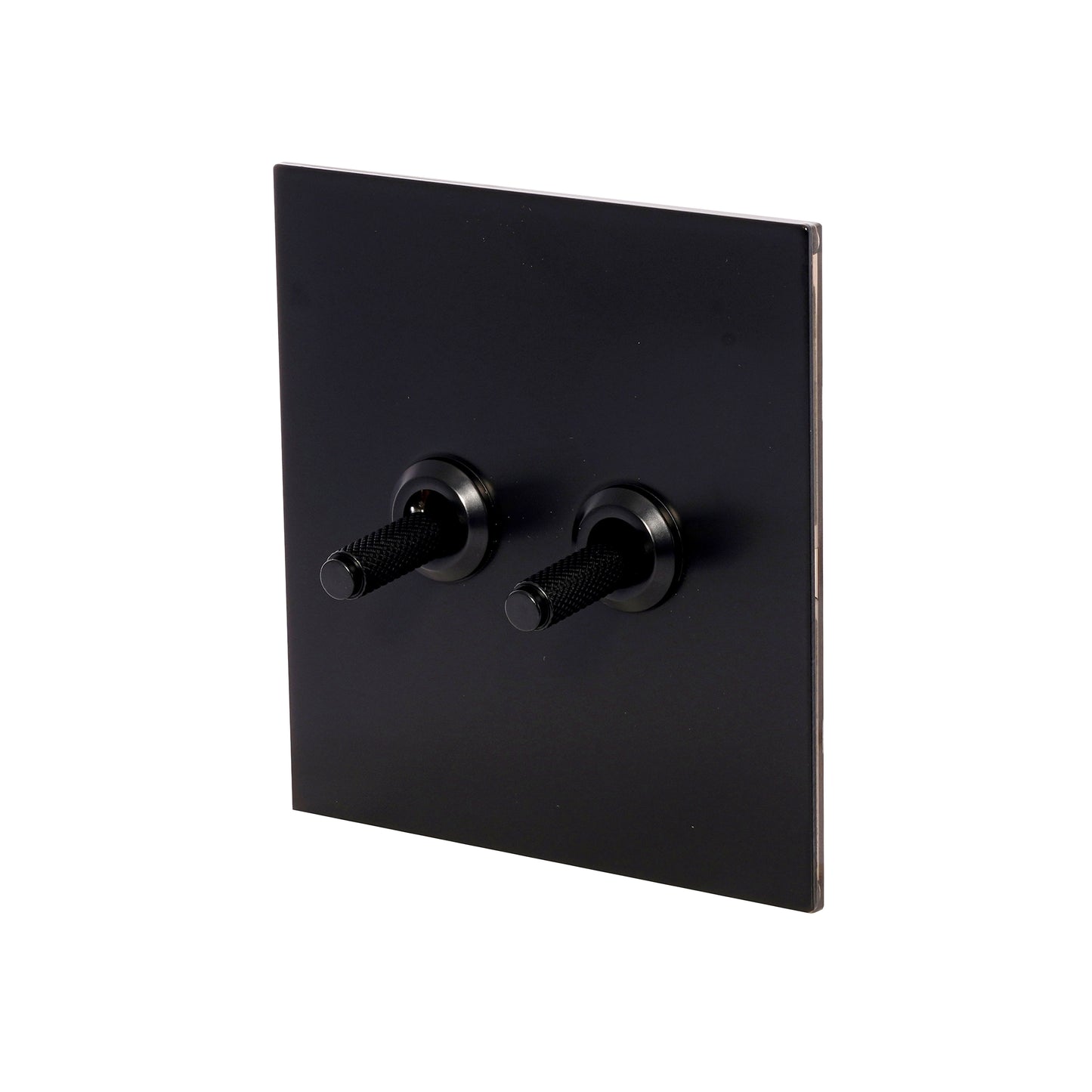 2 Gang Intermediate Switch – Knurled Toggle – Stainless Steel / Copper