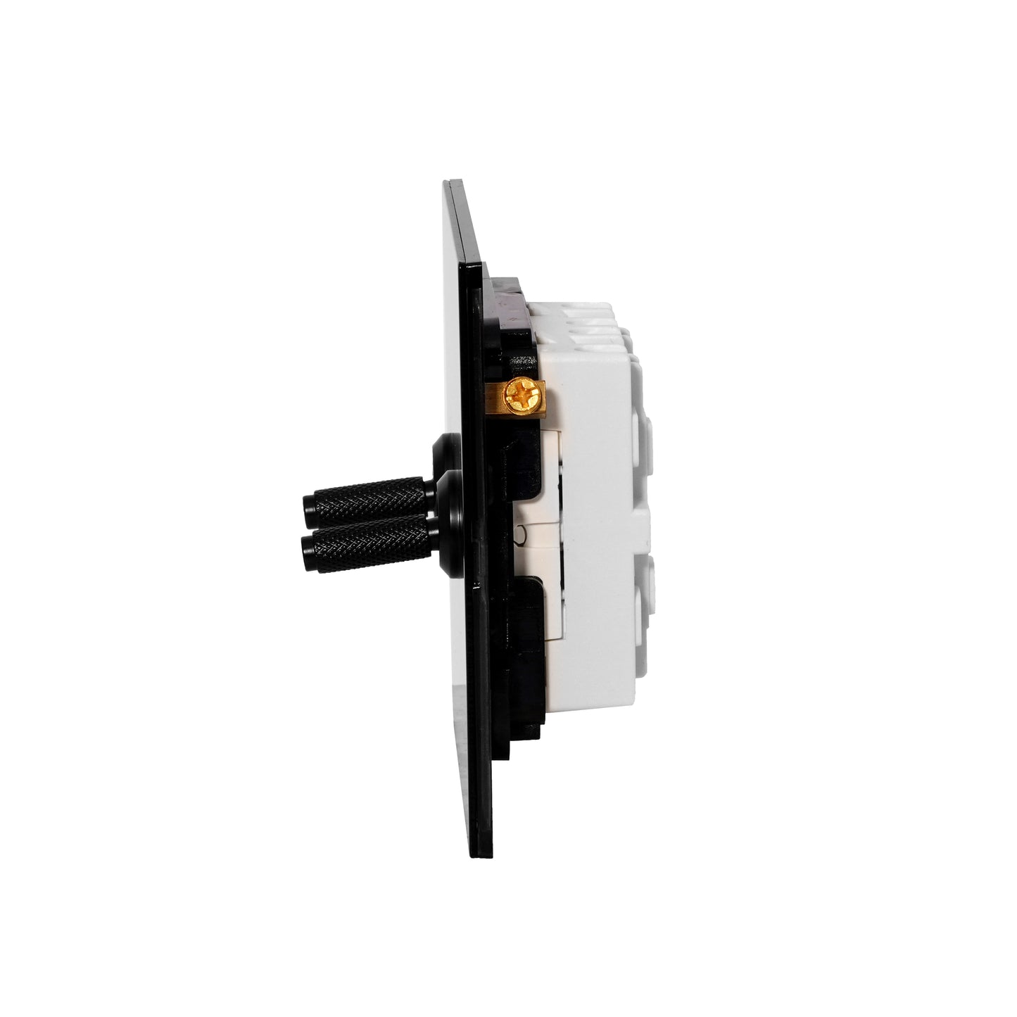 2 Gang Intermediate Switch – Knurled Toggle – Stainless Steel / Copper