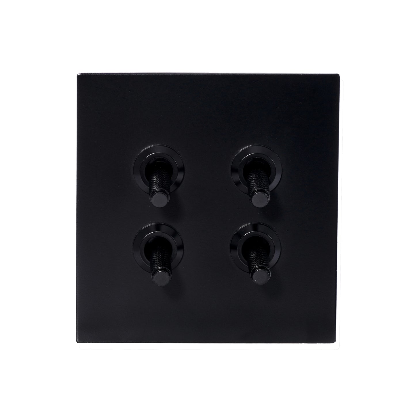 4 Gang 2 Way Switch (86) – Knurled Toggle – Stainless Steel / Copper