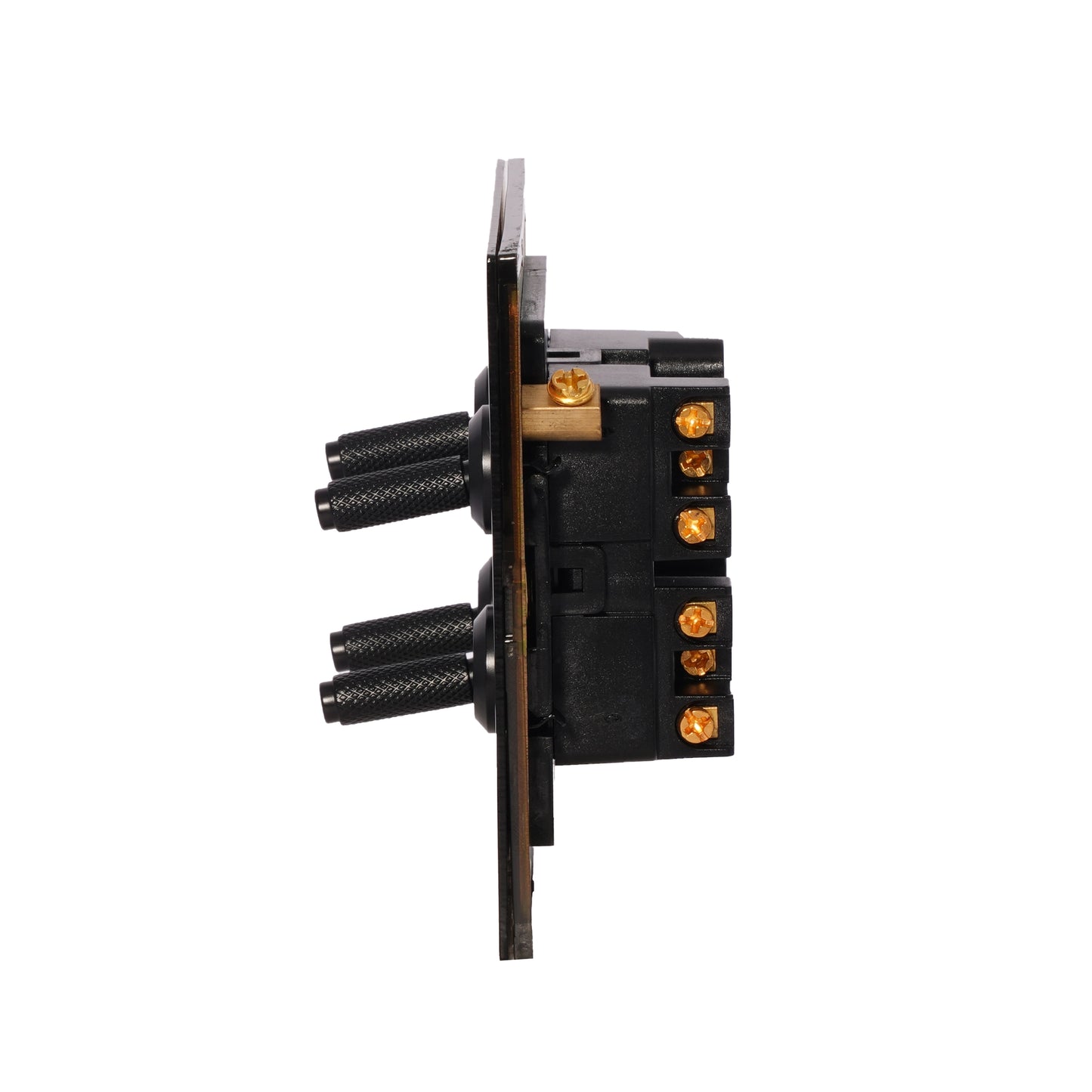 4 Gang 2 Way Switch (86) – Knurled Toggle – Stainless Steel / Copper
