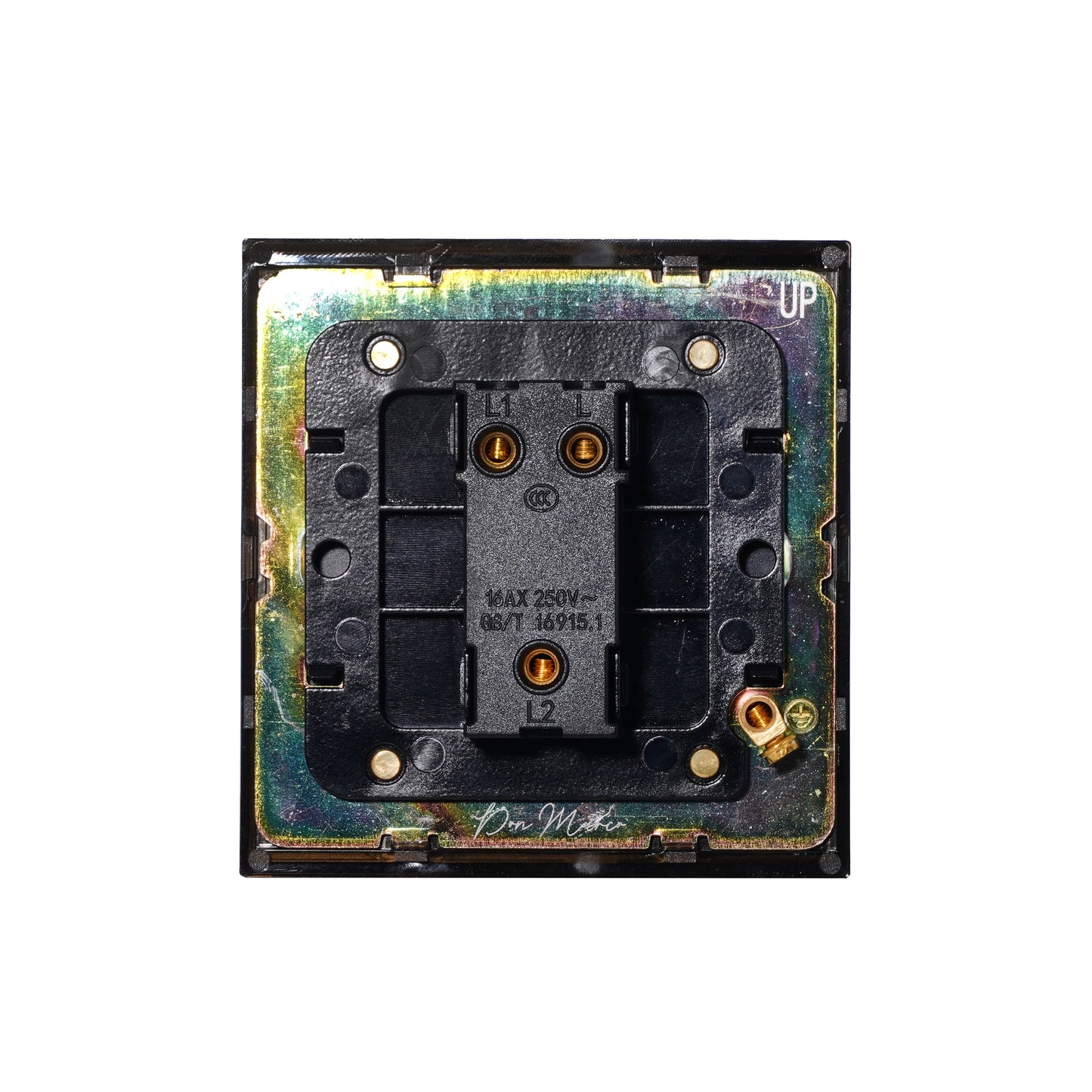1 Gang 2 Way Switch – Knurled Toggle – Stainless Steel / Copper