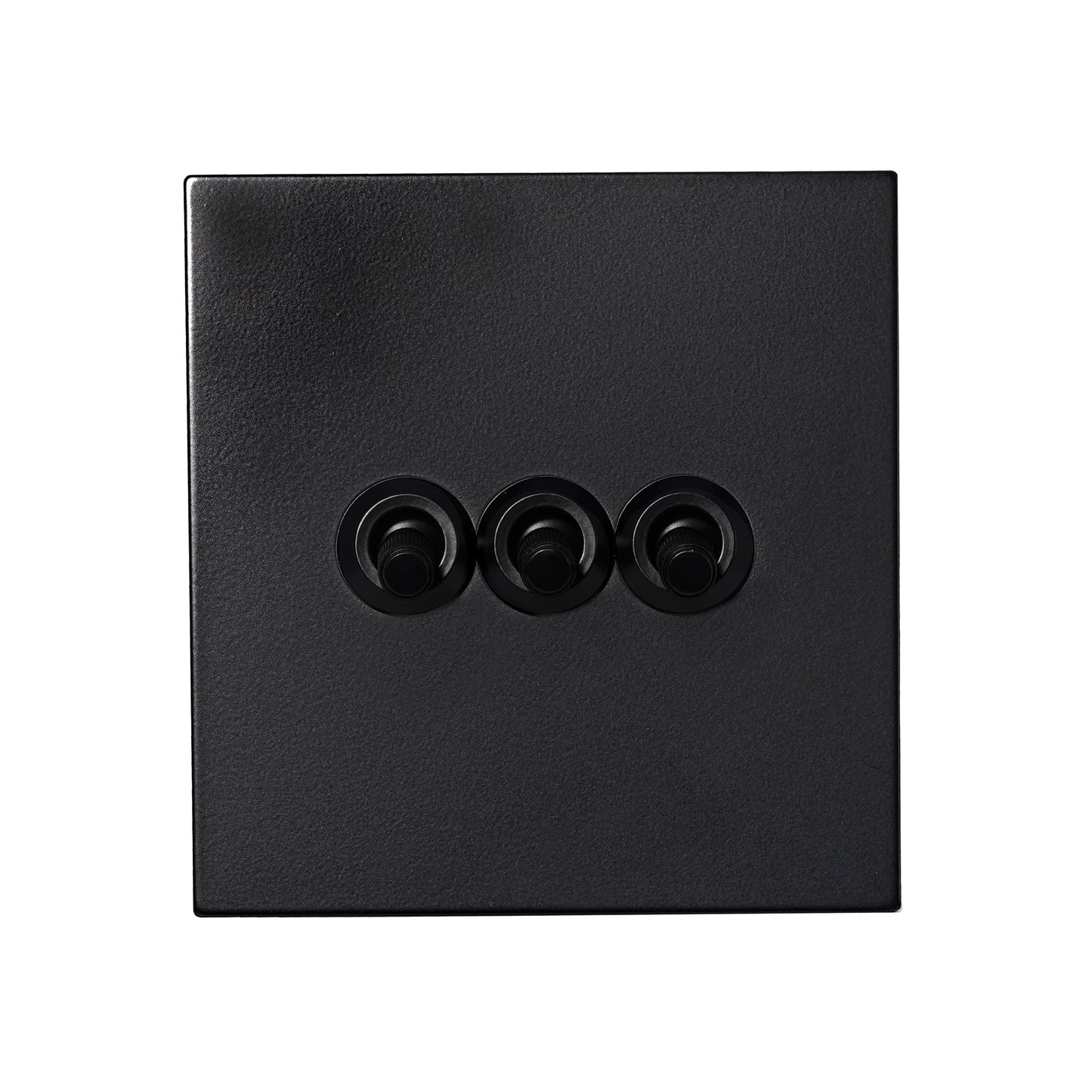 3 Gang 2 Way Switch – Knurled Toggle – Stainless Steel / Copper