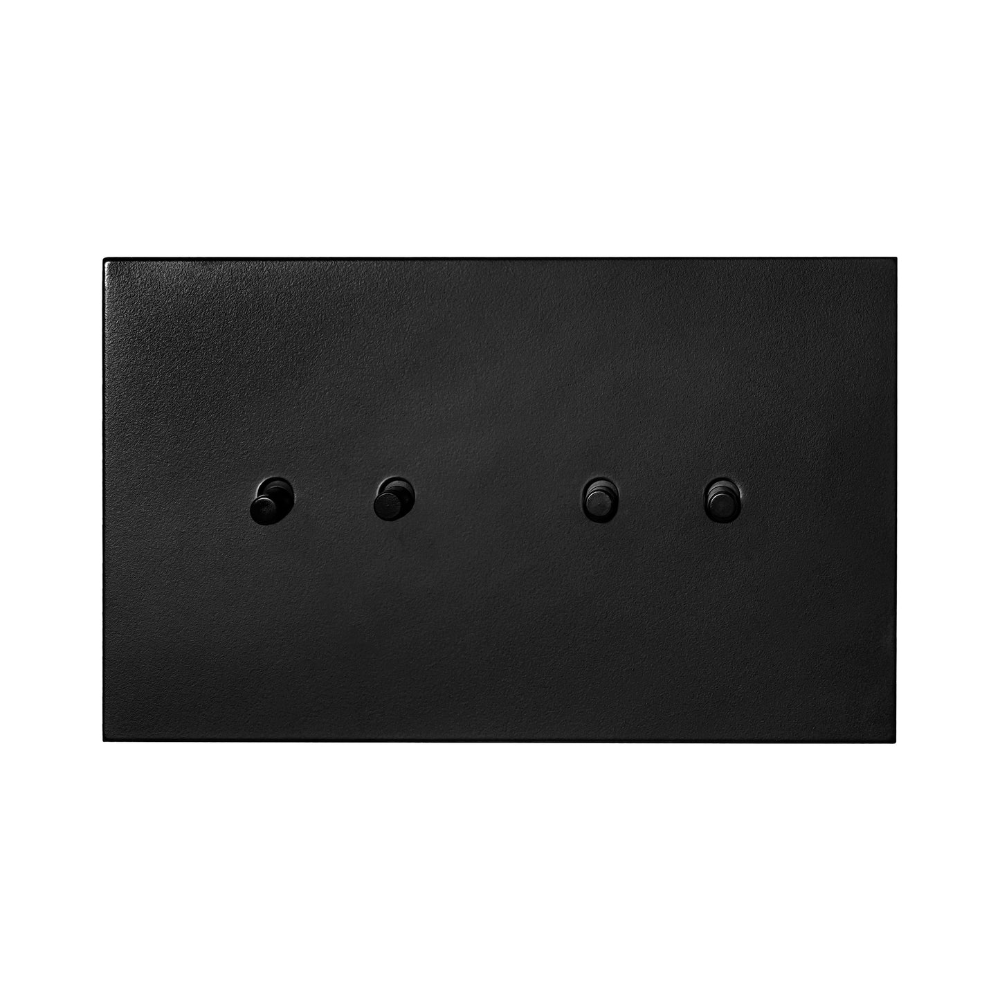 4 Gang 2 Way Switch (148) – Plain Toggle – Stainless Steel / Copper