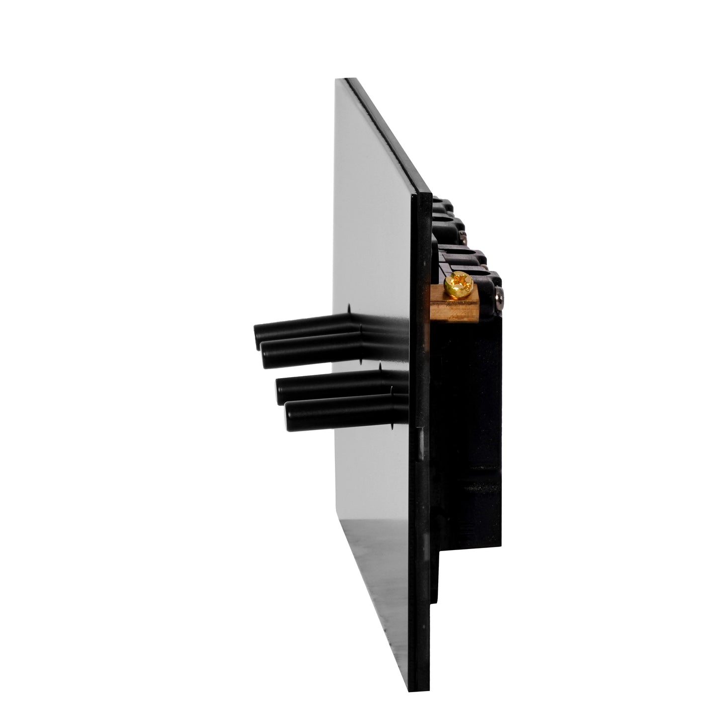 4 Gang 2 Way Switch (148) – Plain Toggle – Stainless Steel / Copper