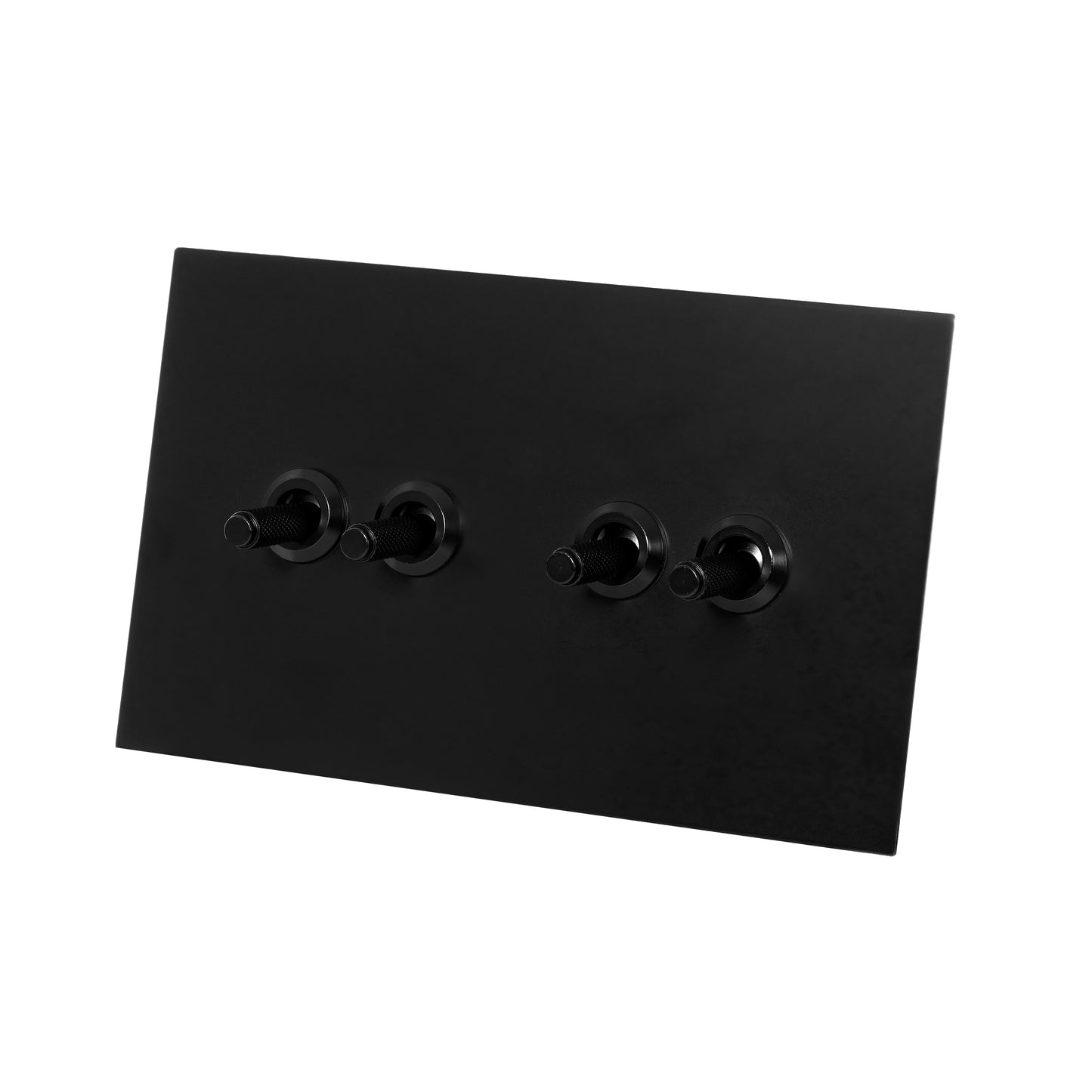 4 Gang 2 Way Switch (148) – Knurled Toggle – Stainless Steel / Copper