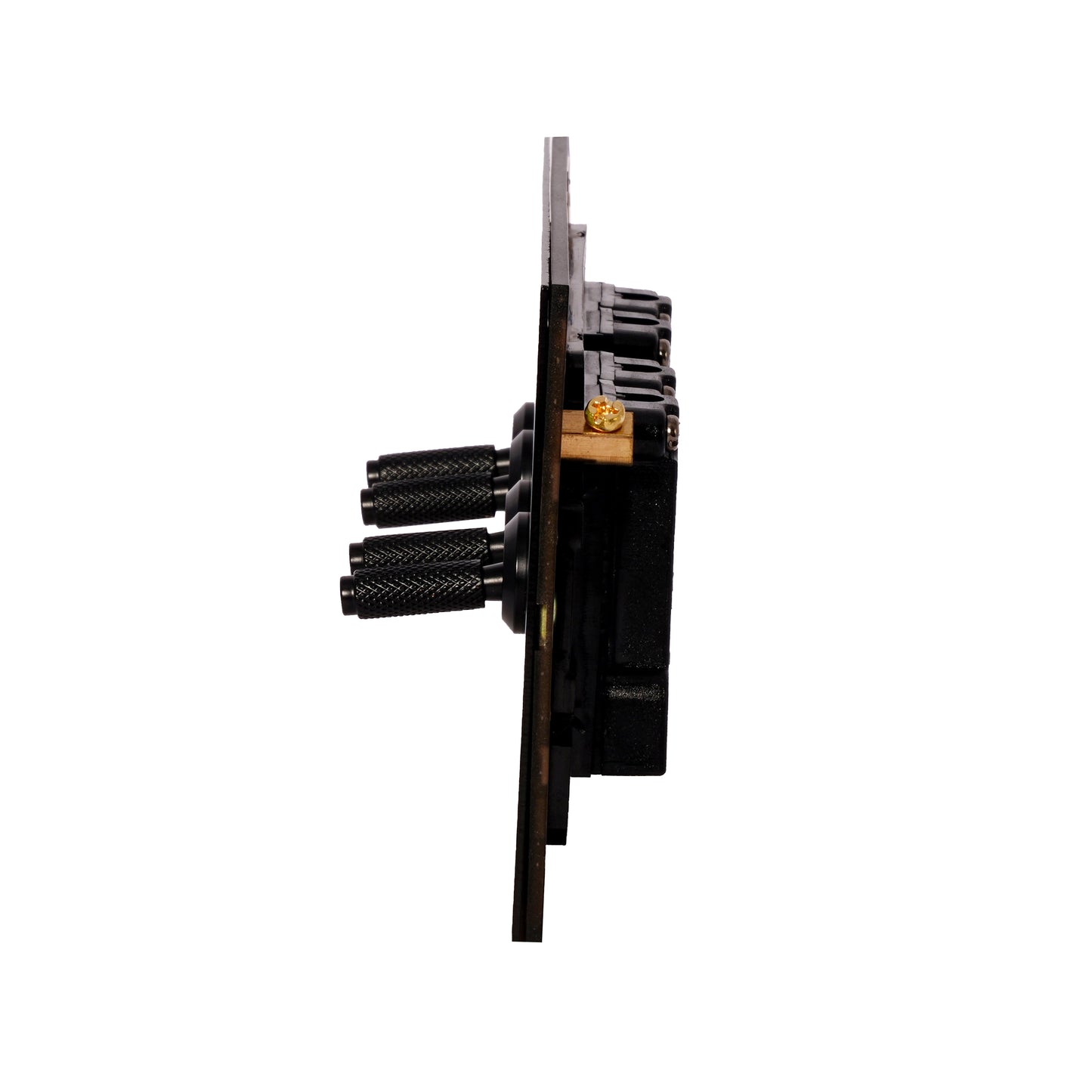 4 Gang 2 Way Switch (148) – Knurled Toggle – Stainless Steel / Copper