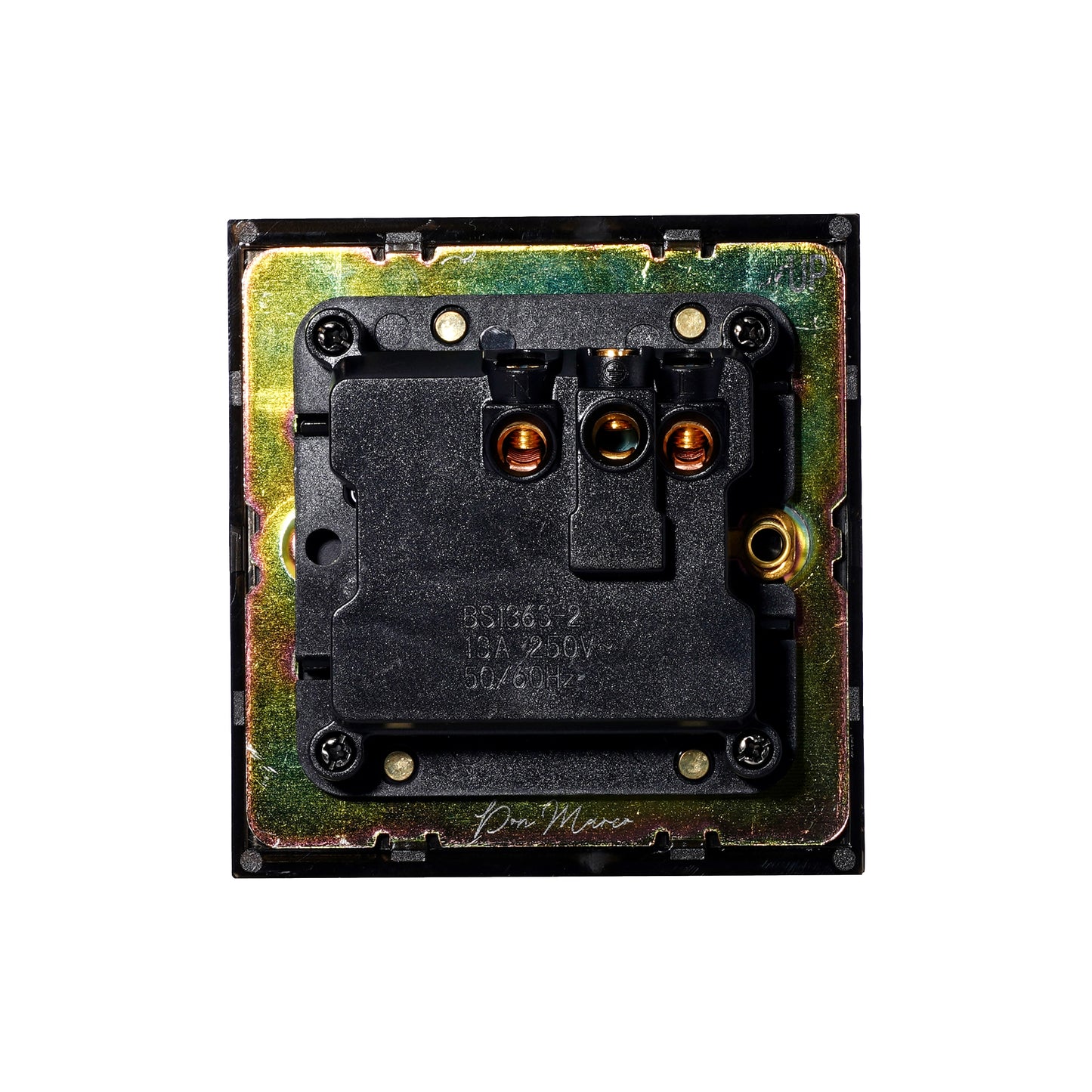 Single UK Socket 13A – On/Off – Stainless Steel