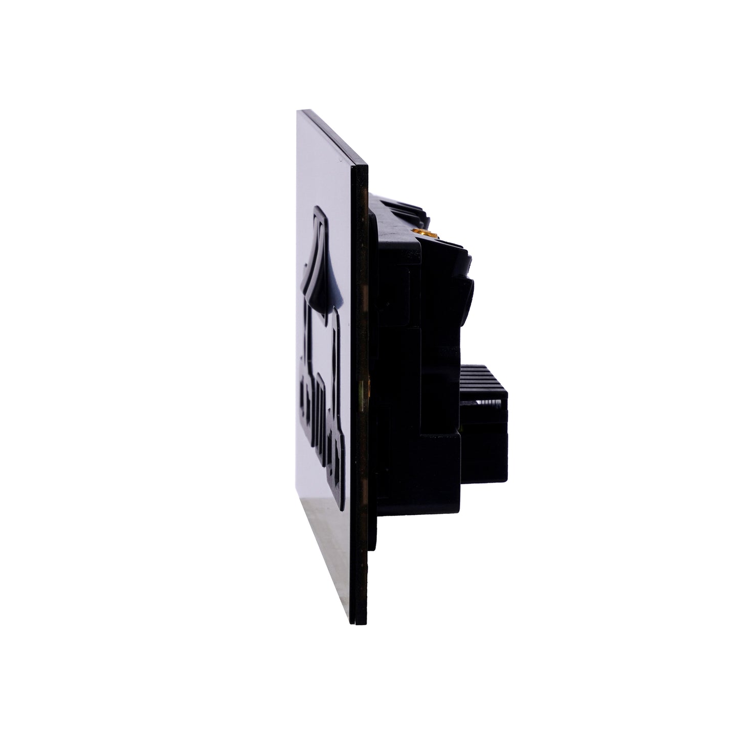 Double MF Socket 13A – On/Off + USB + Type-C – Stainless Steel