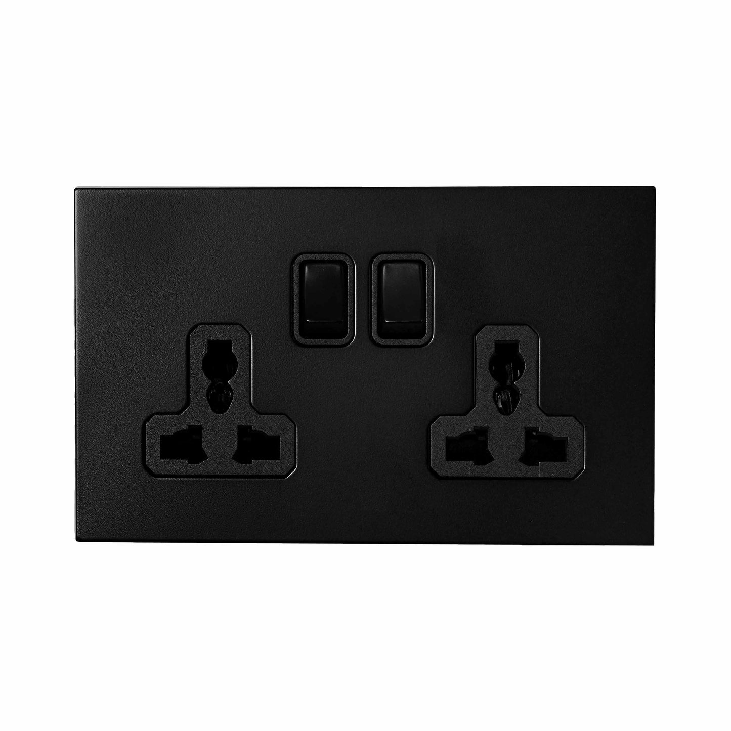 Double MF Socket 13A – On/Off – Stainless Steel