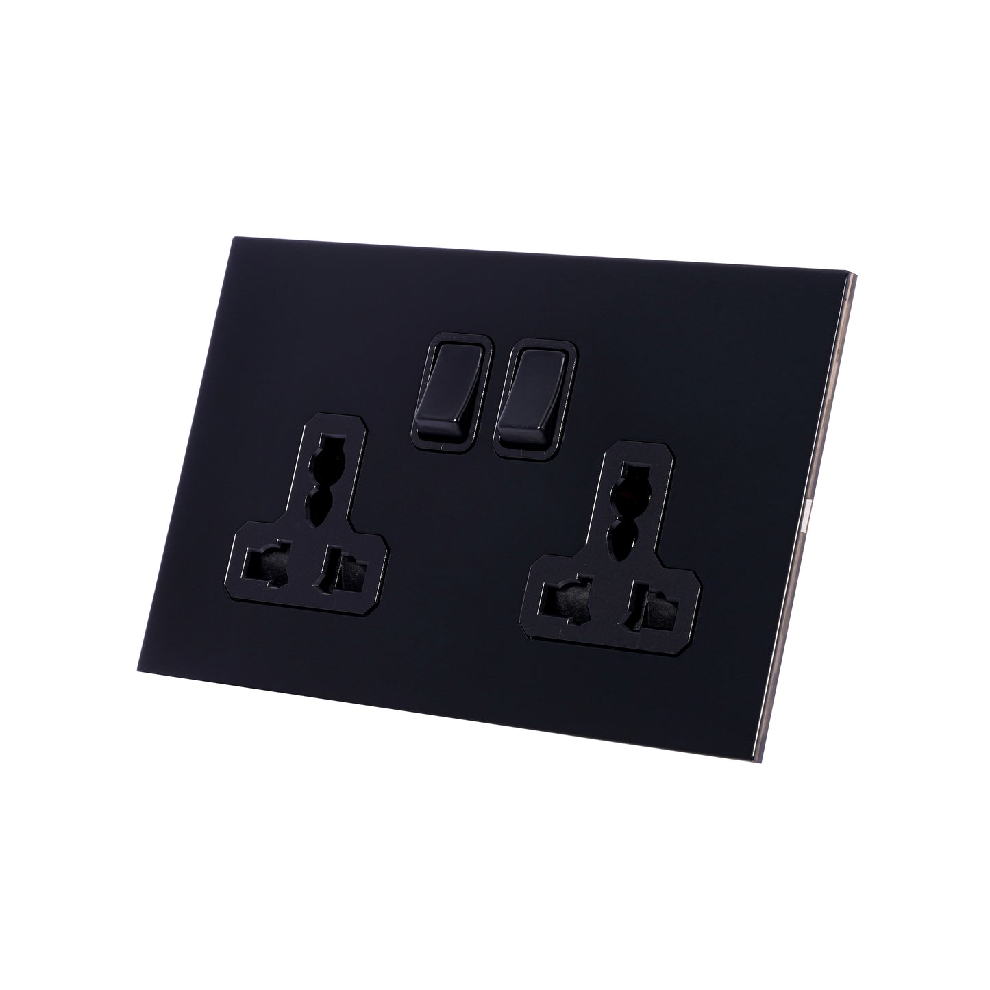 Double MF Socket 13A – On/Off – Stainless Steel