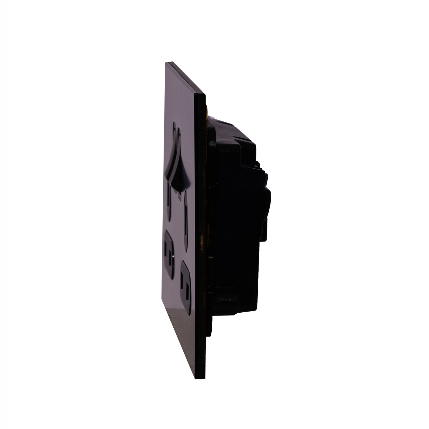 Double UK Socket 13A – On/Off – Stainless Steel