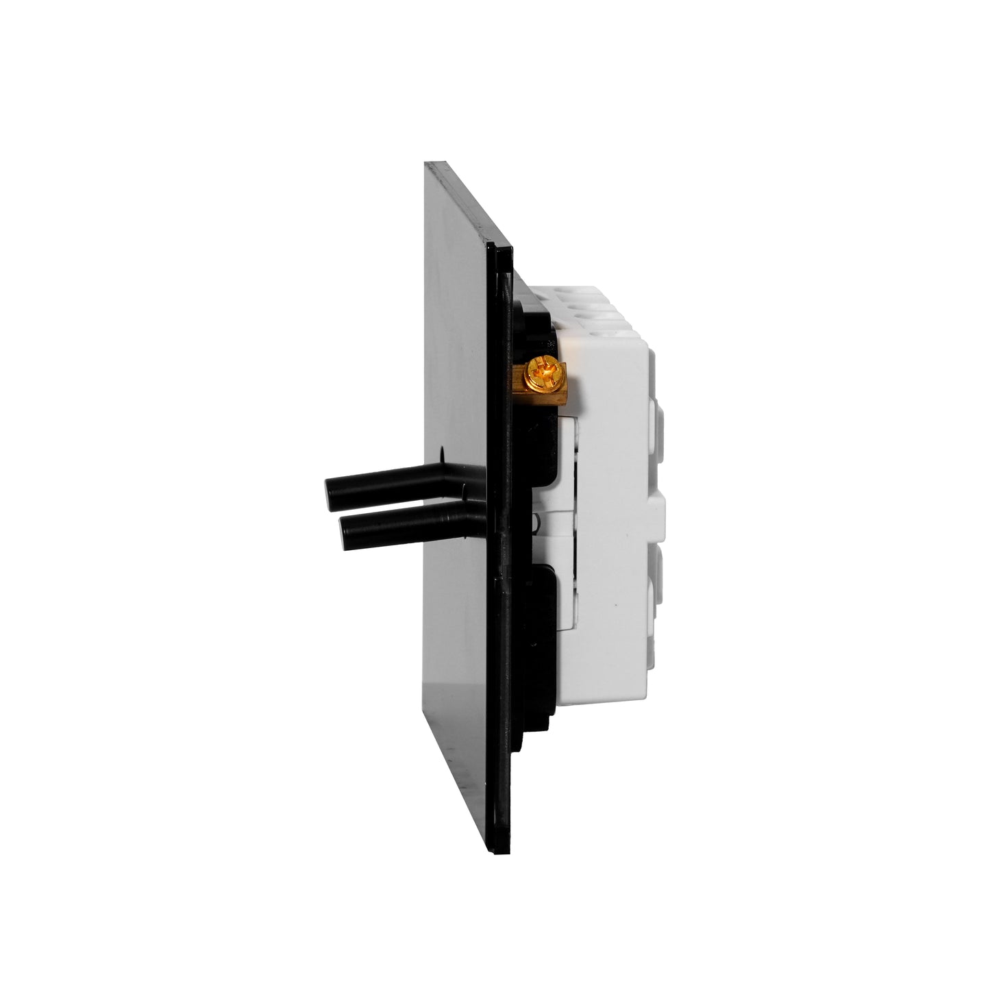2 Gang Intermediate Switch – Plain Toggle – Stainless Steel / Copper