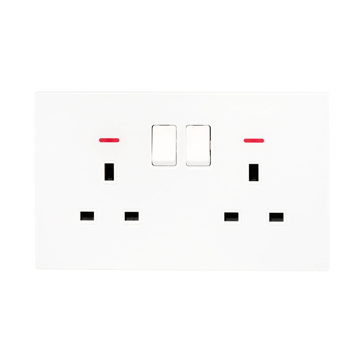 Double UK Socket 13A – Ultra Thin Acrylic Glass