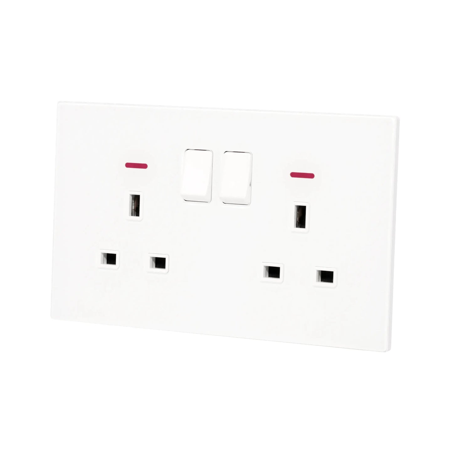 Double UK Socket 13A – Ultra Thin Acrylic Glass