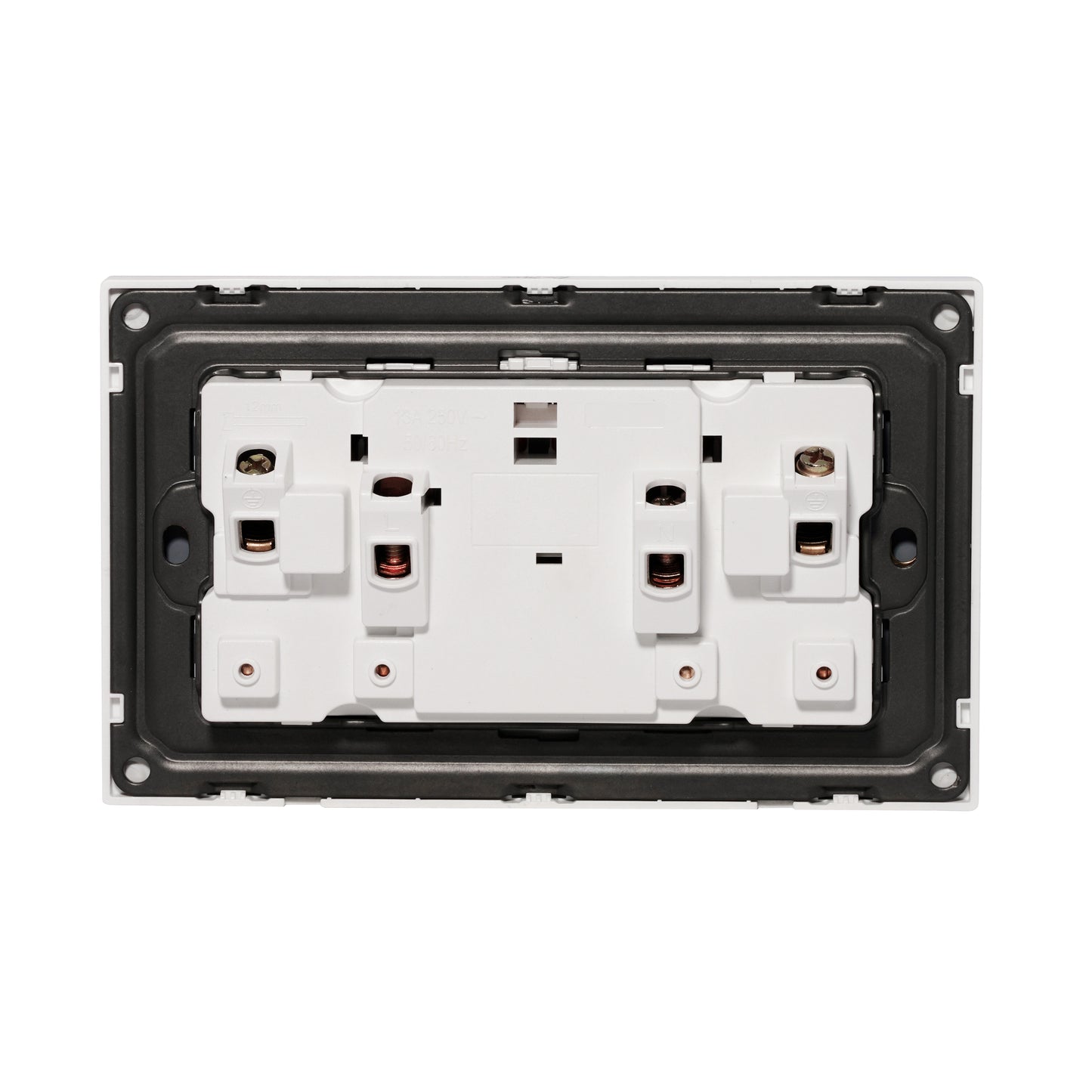 Double UK Socket 13A – Ultra Thin Acrylic Glass