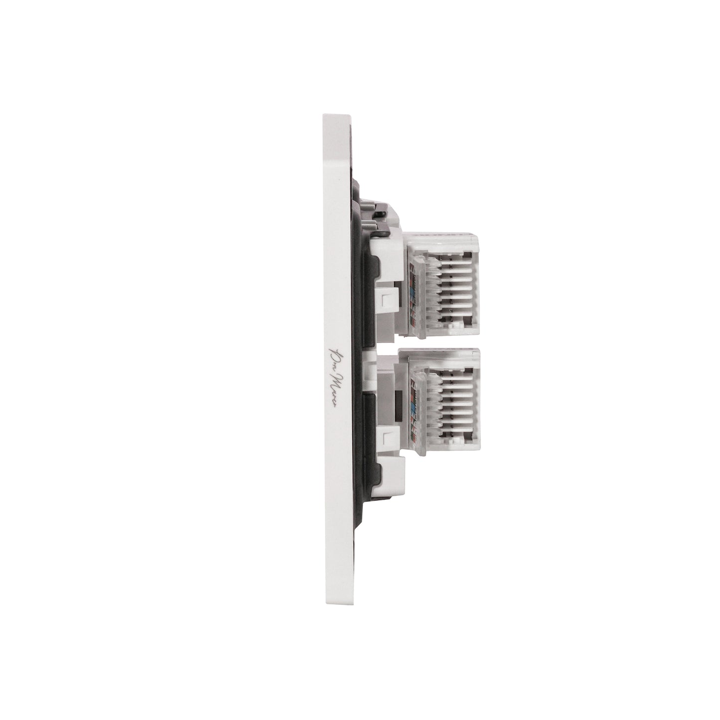 Double Computer Socket – (RJ45/CAT6) – Ultra Thin Plastic