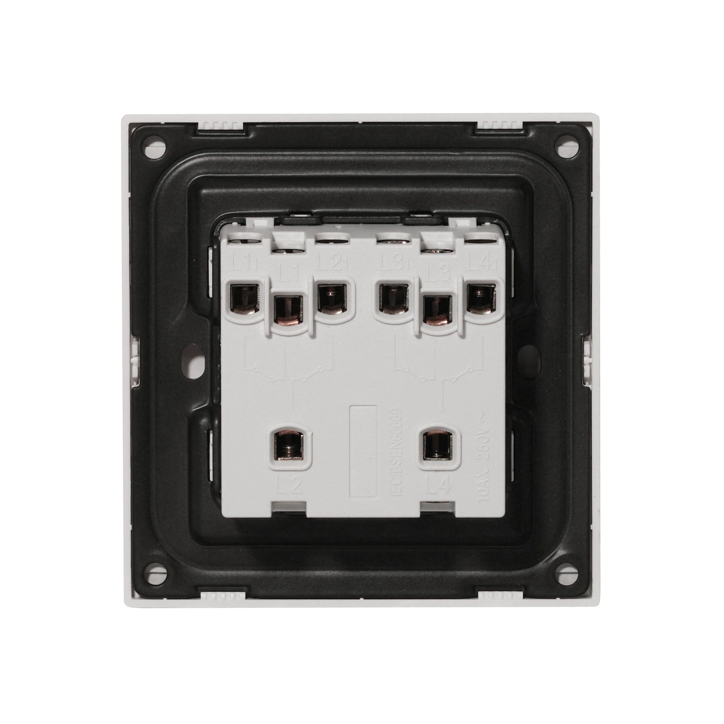 4 Gang 1 Way Switch – Ultra Thin Plastic