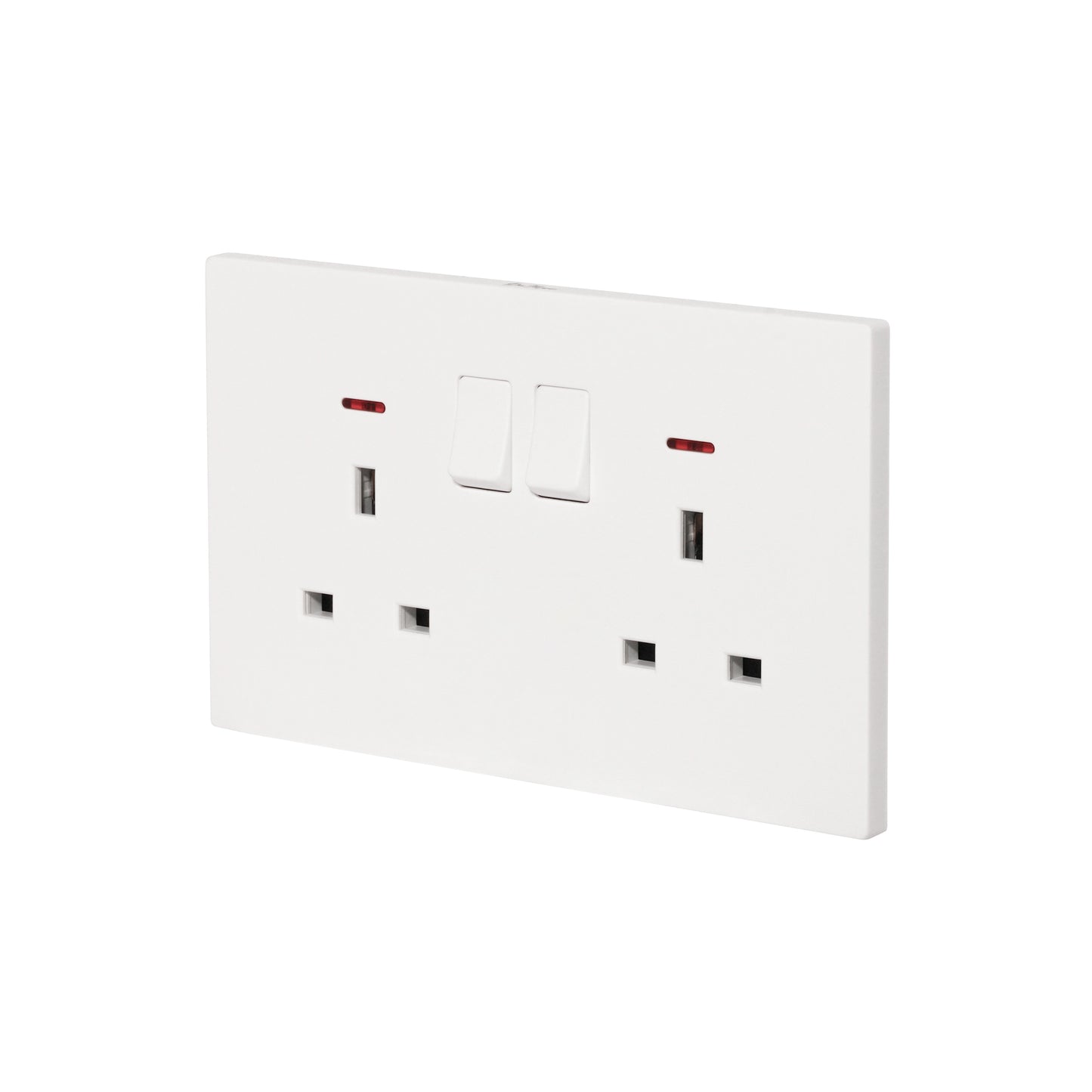 Double UK Socket 13A – Ultra Thin Plastic