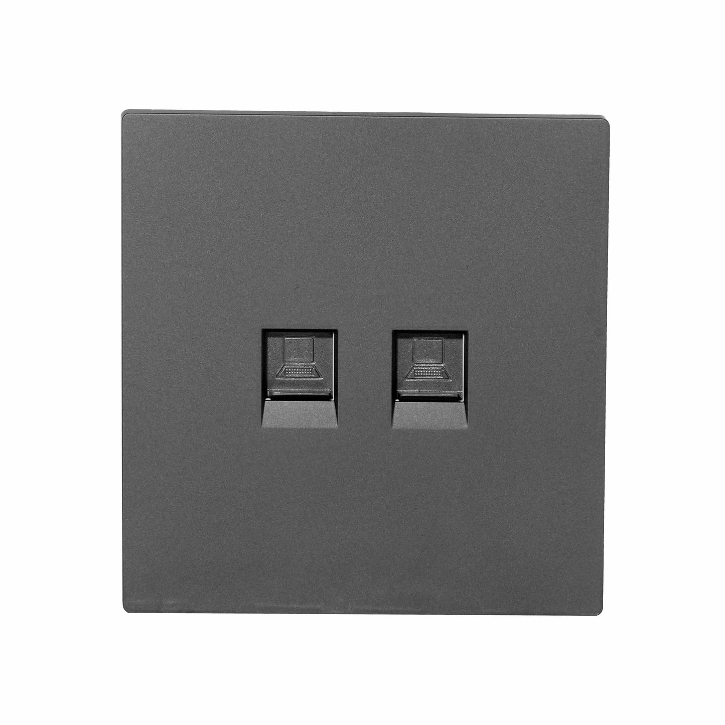Double Computer Socket – (RJ45/CAT6) – Ultra Thin Plastic