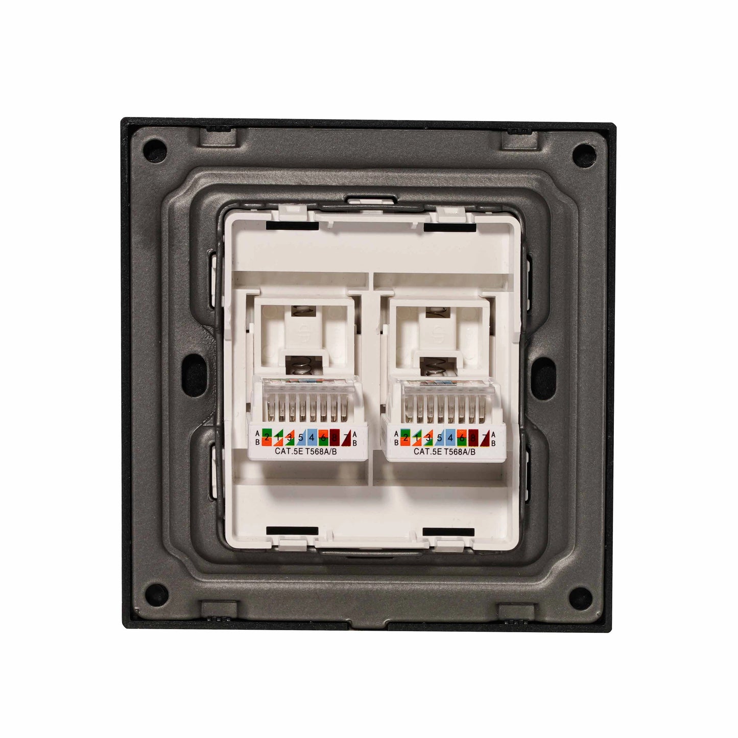 Double Computer Socket – (RJ45/CAT6) – Ultra Thin Plastic