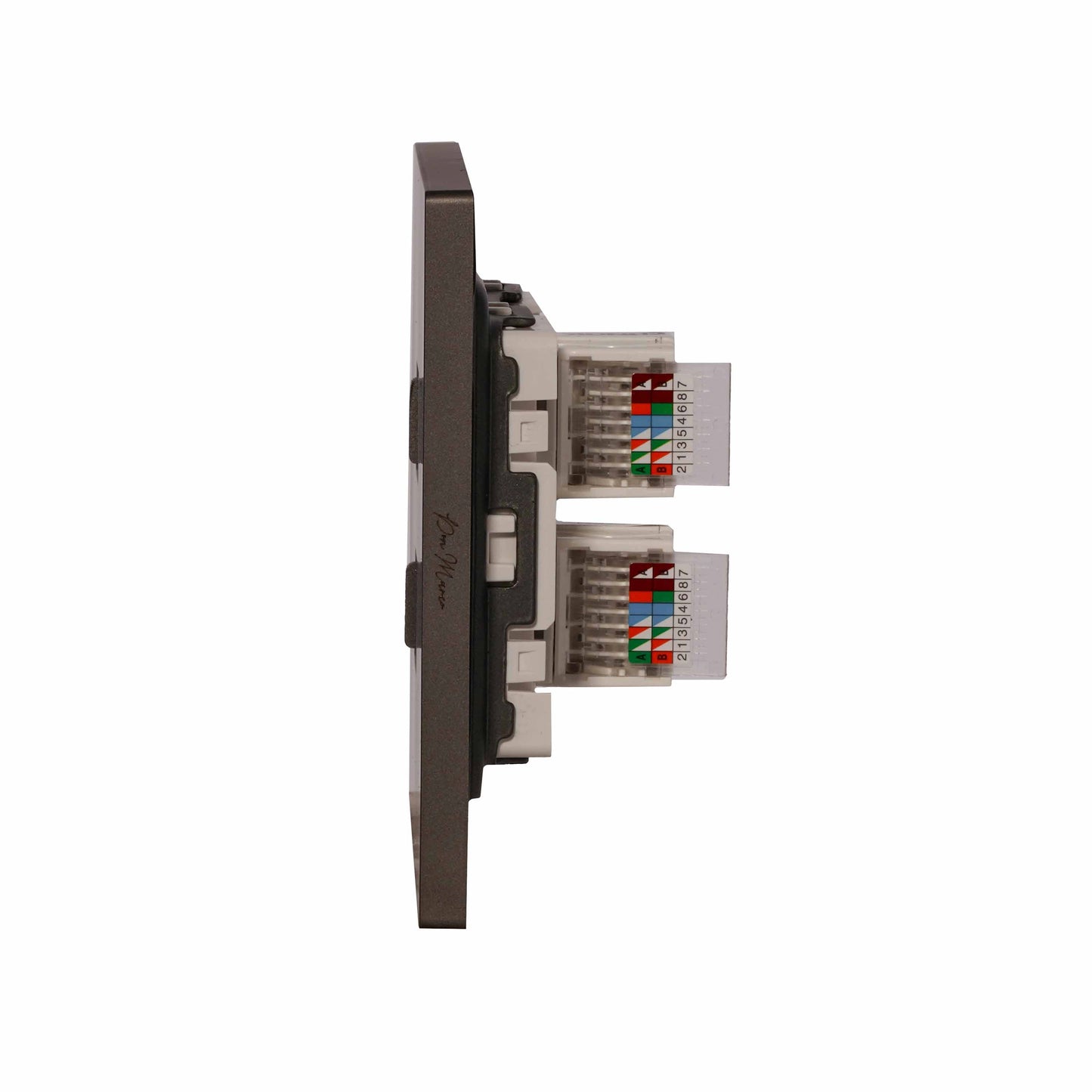 Double Computer Socket – (RJ45/CAT6) – Ultra Thin Plastic