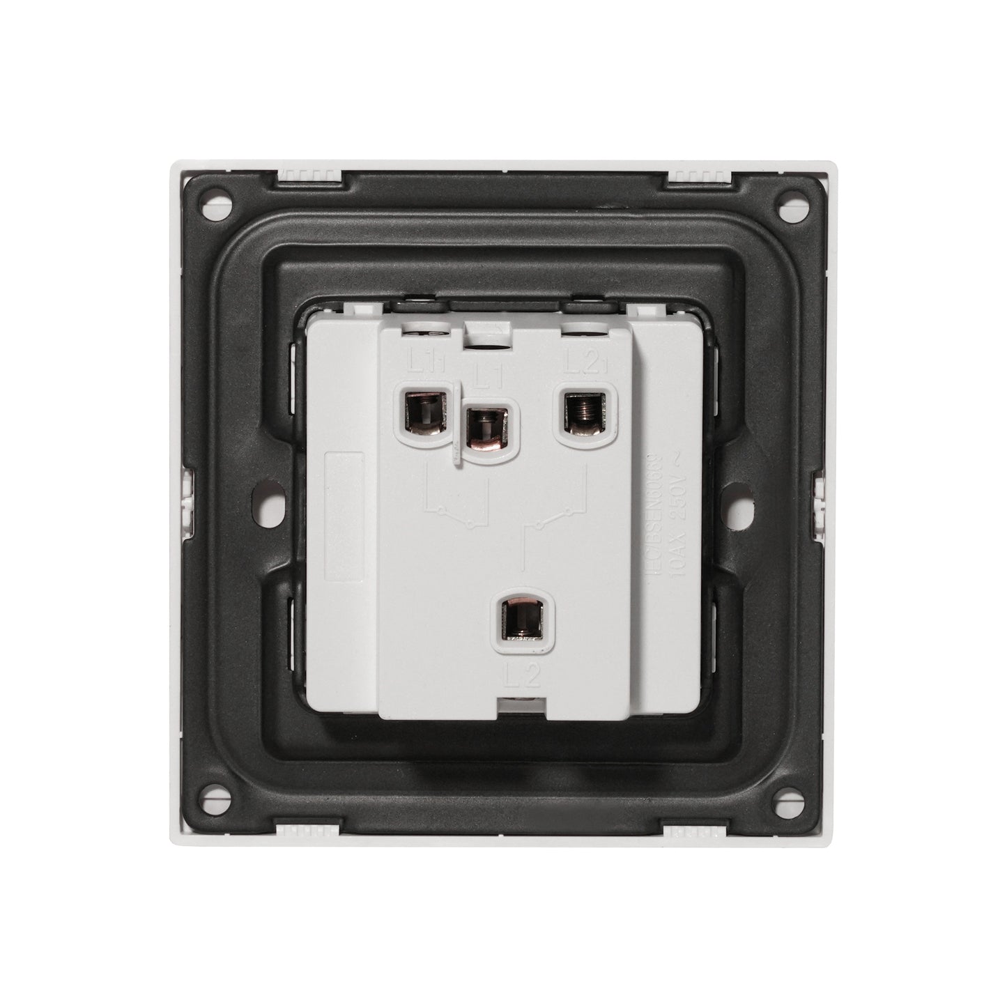 2 Gang 1 Way Switch – Ultra Thin Plastic