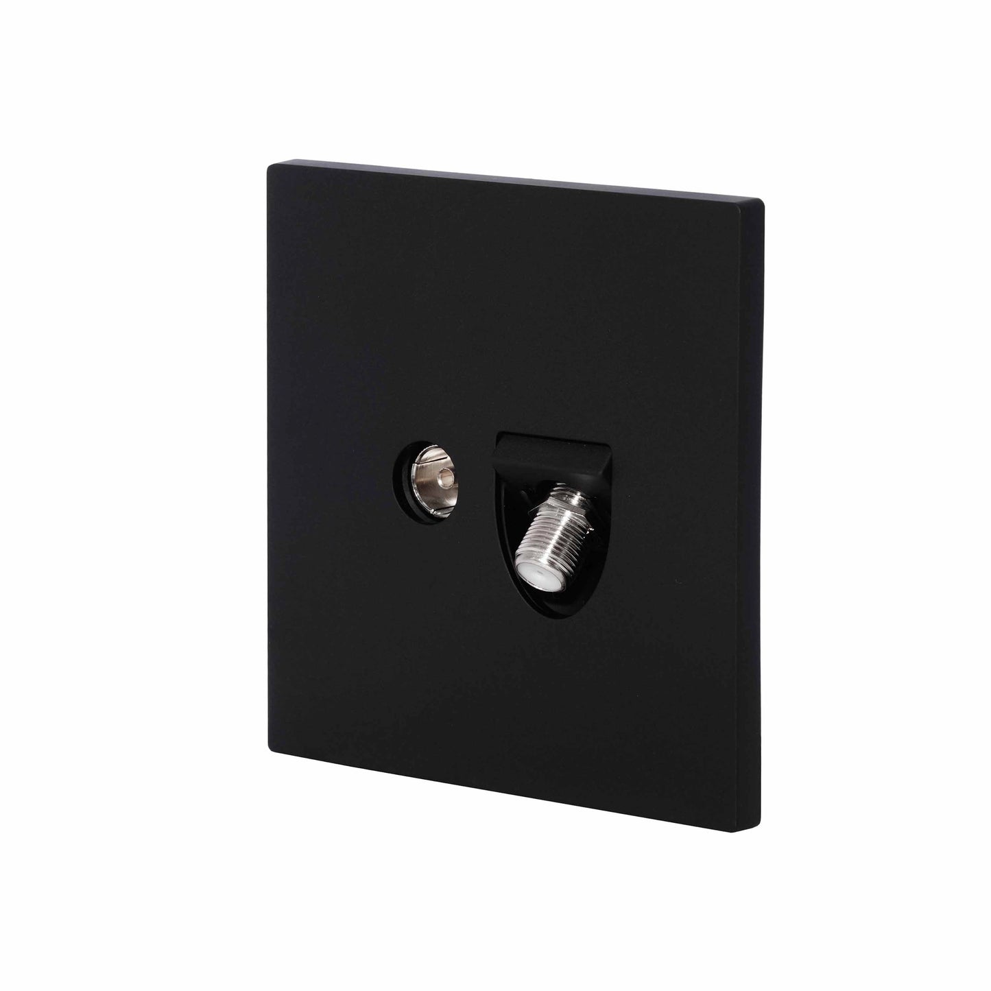 Satellite + TV Socket – Ultra Thin Plastic