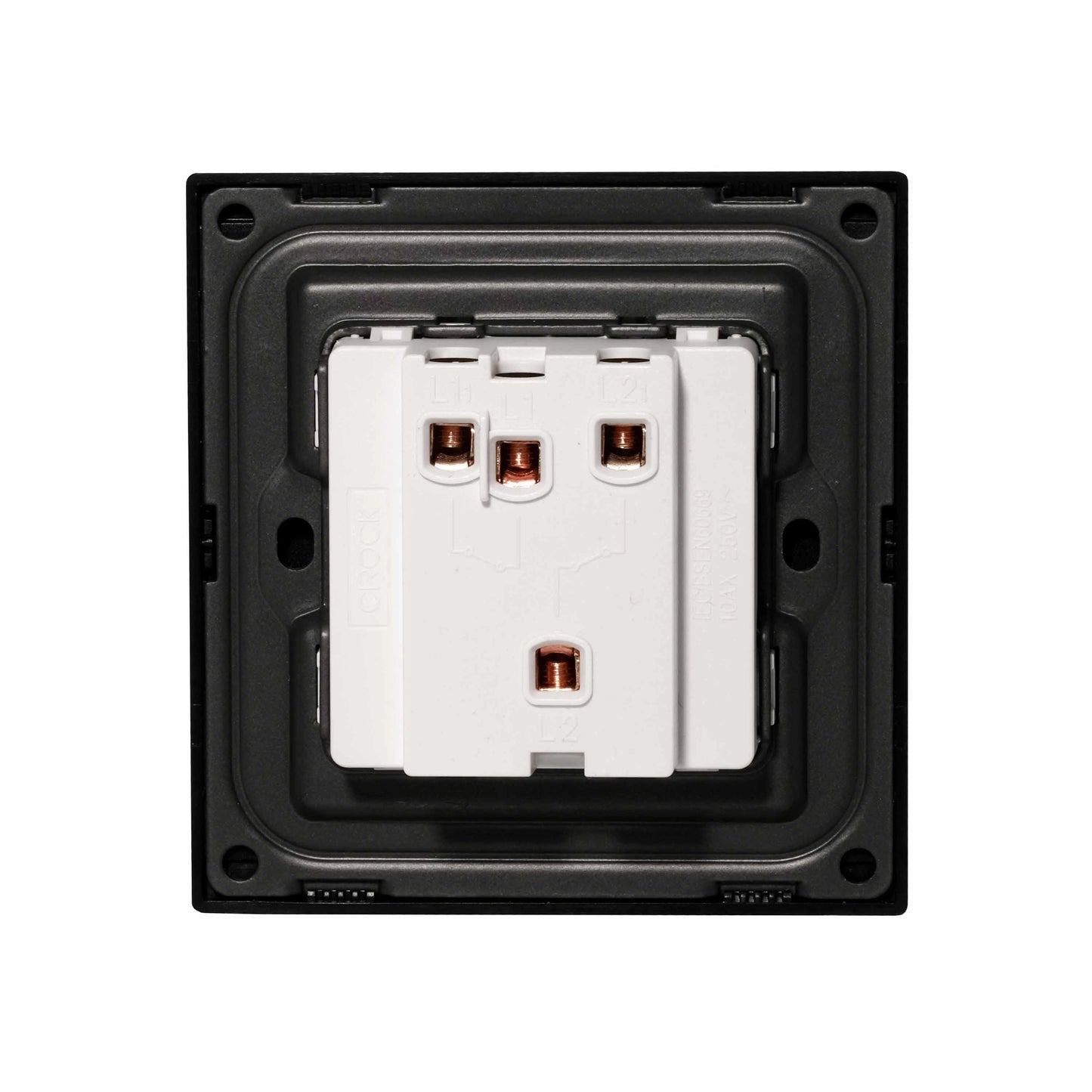 2 Gang 1 Way Switch – Ultra Thin Plastic