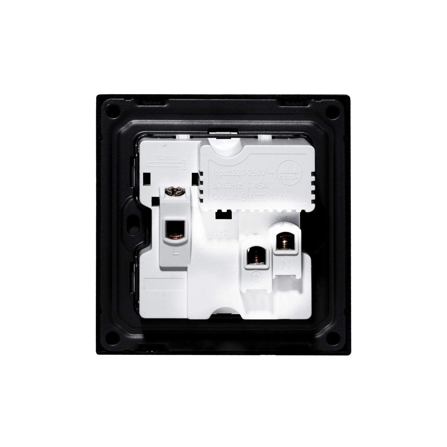 Single MF Socket 13A USB + Type-C (5V 2.1A) – Ultra Thin Acrylic Glass