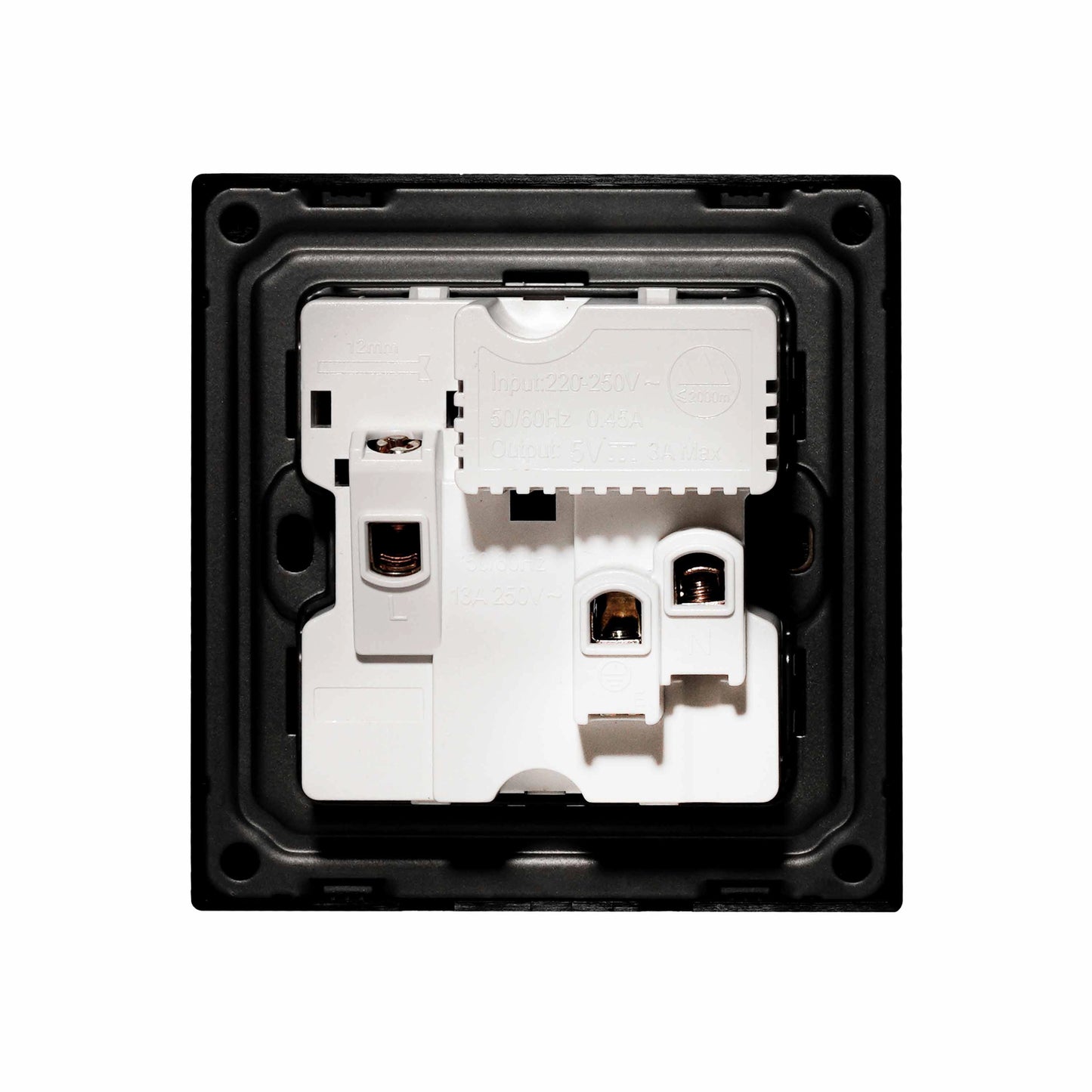 Single MF Socket 13A USB + Type-C (5V 2.1A) – Ultra Thin Plastic
