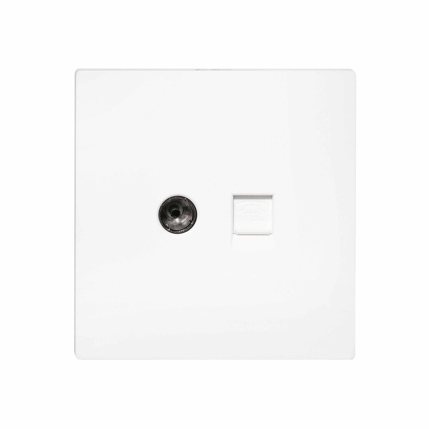 TV + Tel Socket – Ultra Thin Plastic