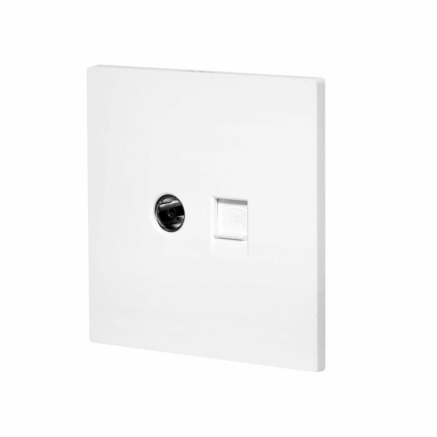 TV + Tel Socket – Ultra Thin Plastic