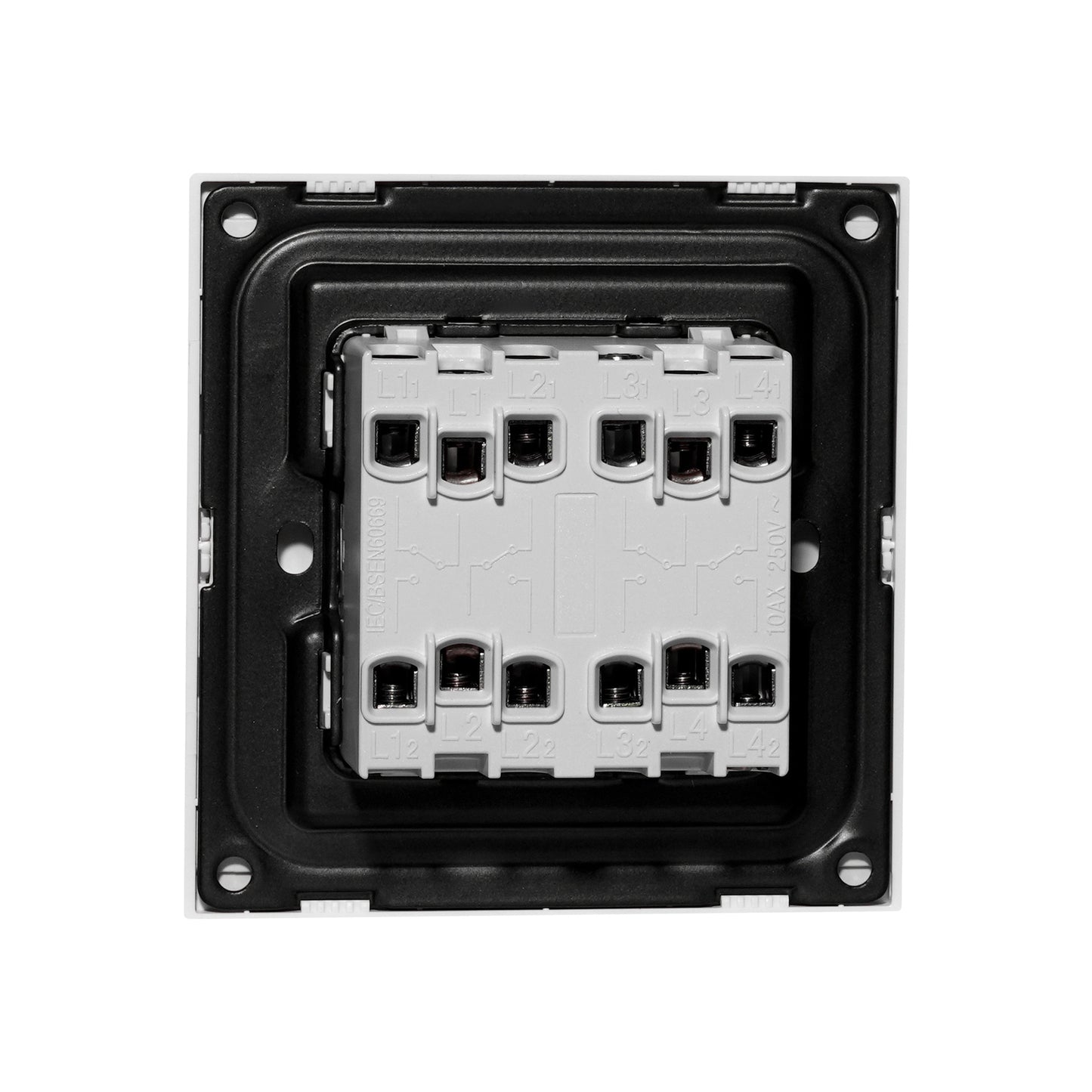 4 Gang 2 Way Switch – Ultra Thin Plastic