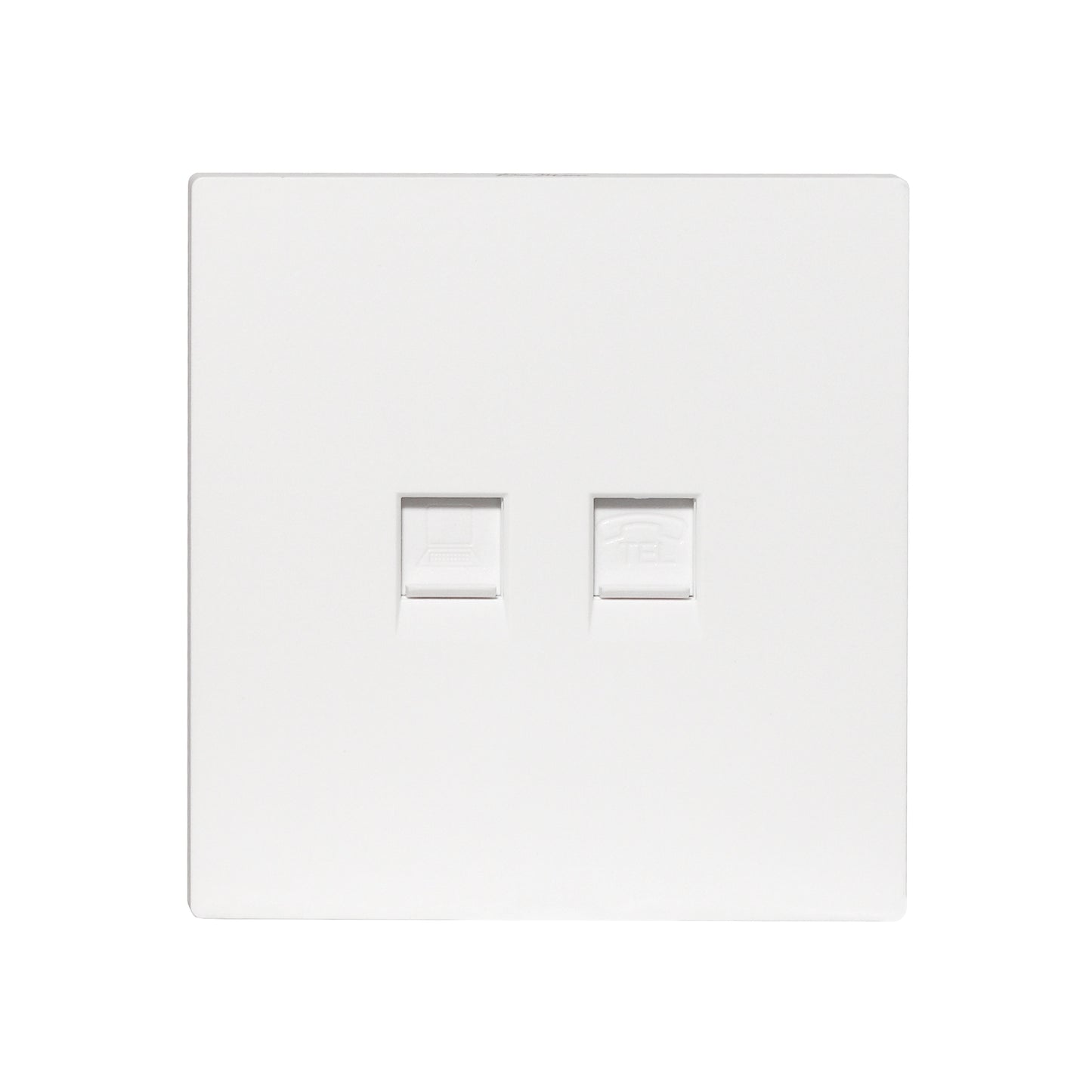 Computer + Tel Socket – (RJ45/CAT6) / RJ11 – Ultra Thin Plastic