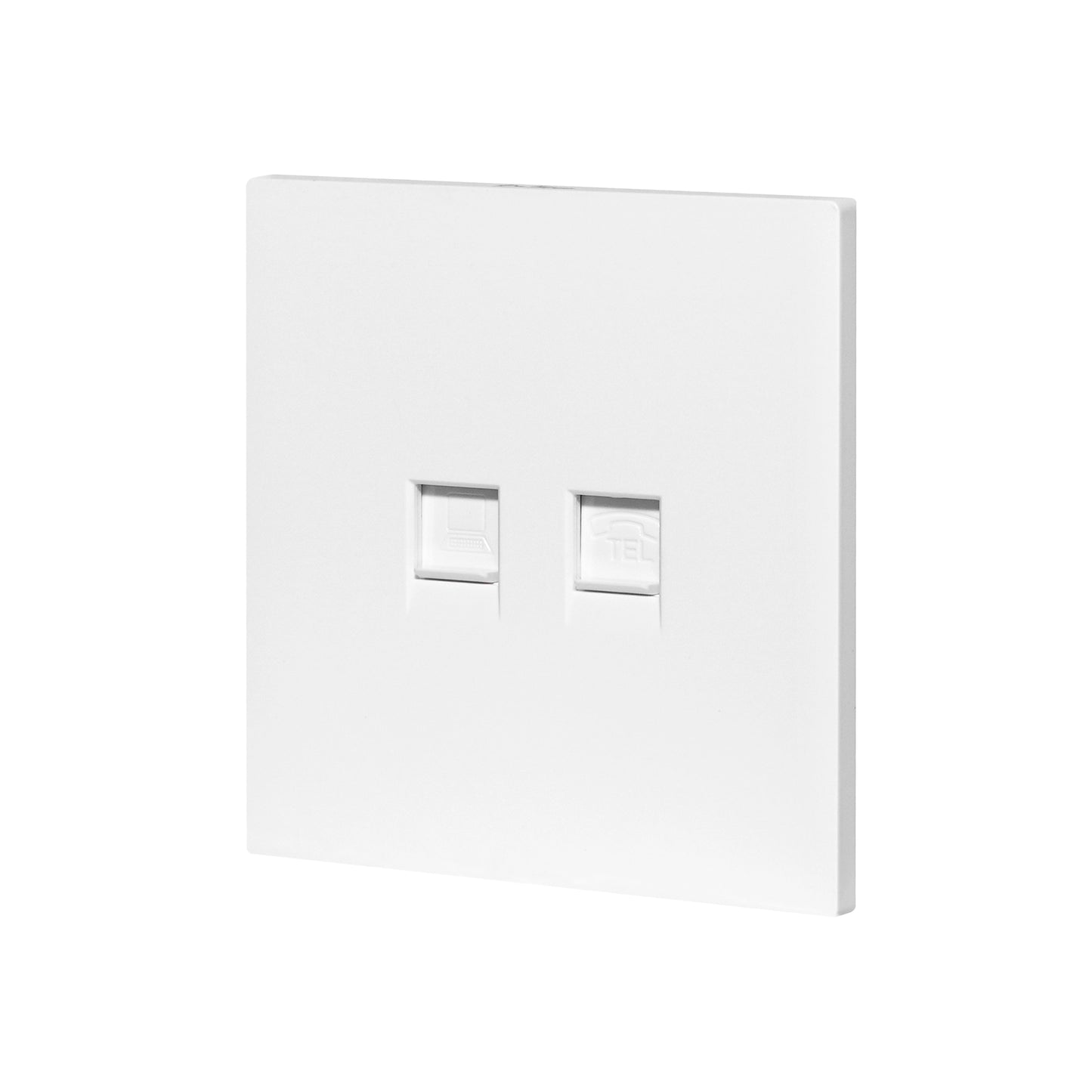 Computer + Tel Socket – (RJ45/CAT6) / RJ11 – Ultra Thin Plastic