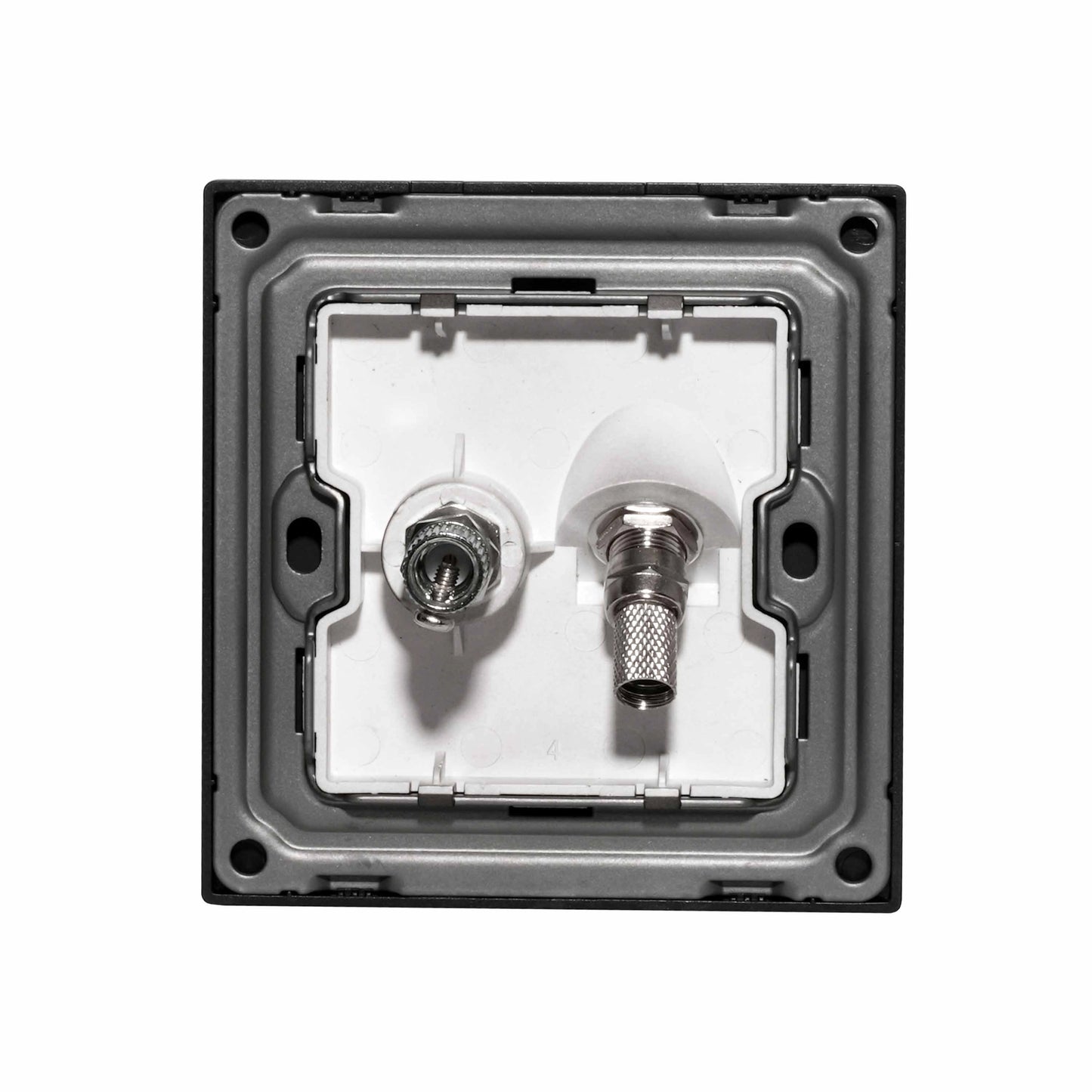 Satellite + TV Socket – Ultra Thin Plastic