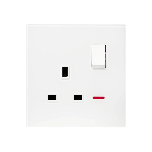 Single UK Socket 13A – Ultra Thin Acrylic Glass