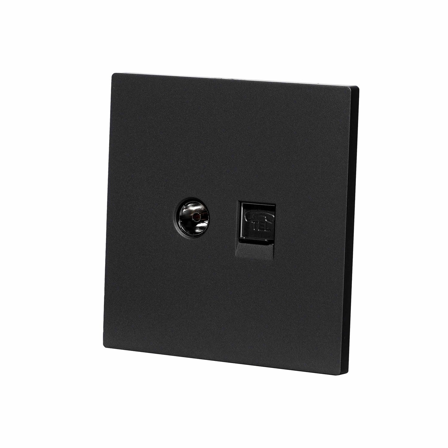 TV + Tel Socket – Ultra Thin Plastic