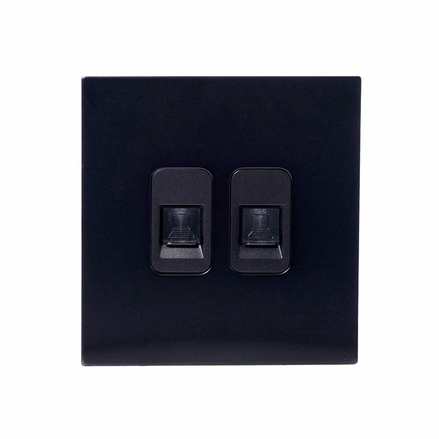 Double Computer Socket – (RJ45/CAT6) – Stainless Steel