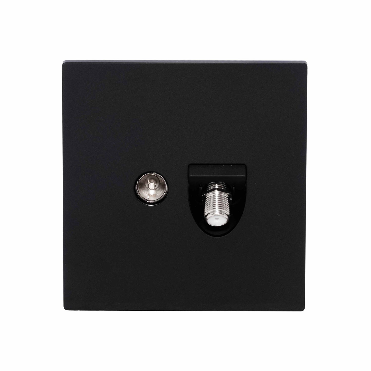 Satellite + TV Socket – Ultra Thin Plastic