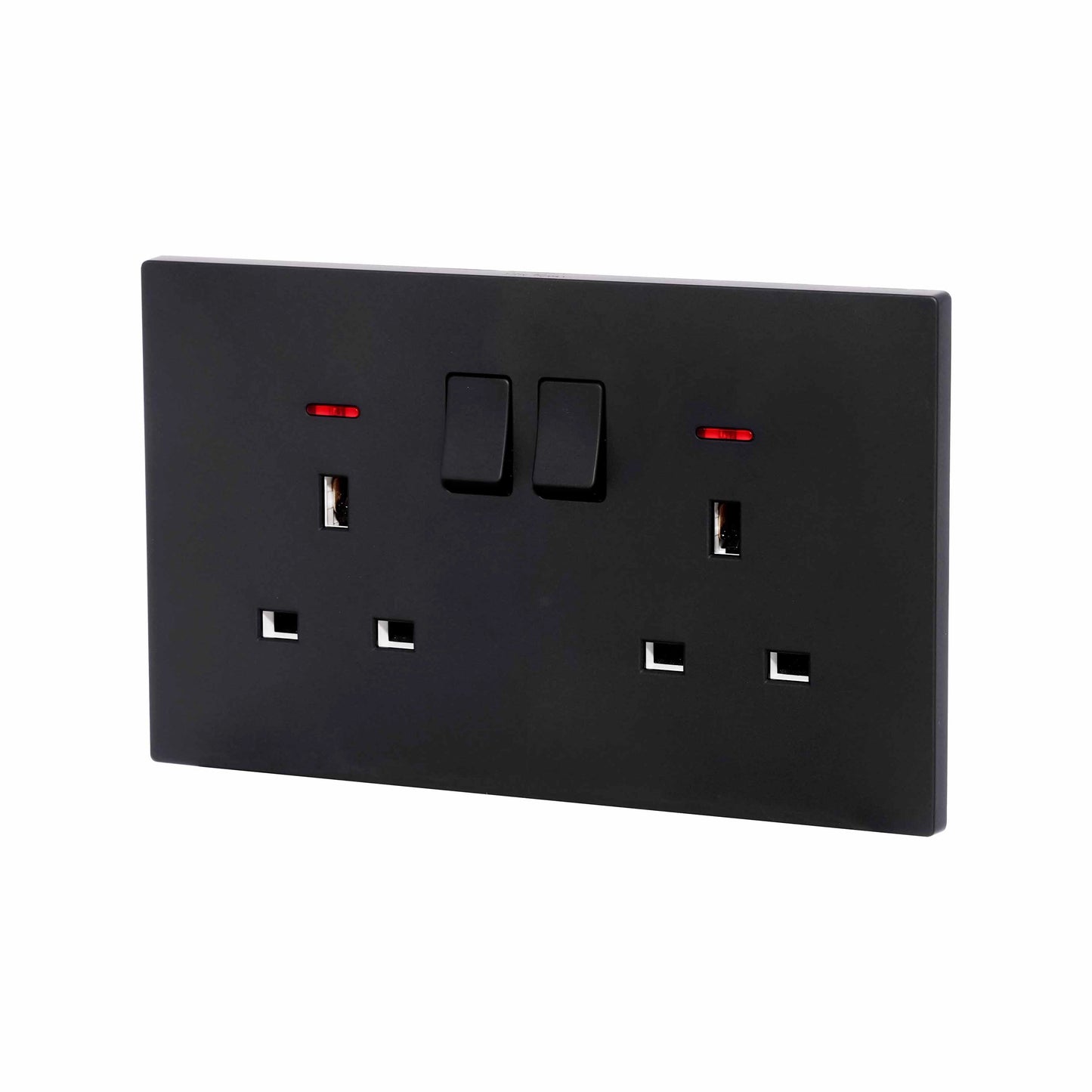 Double UK Socket 13A – Ultra Thin Plastic