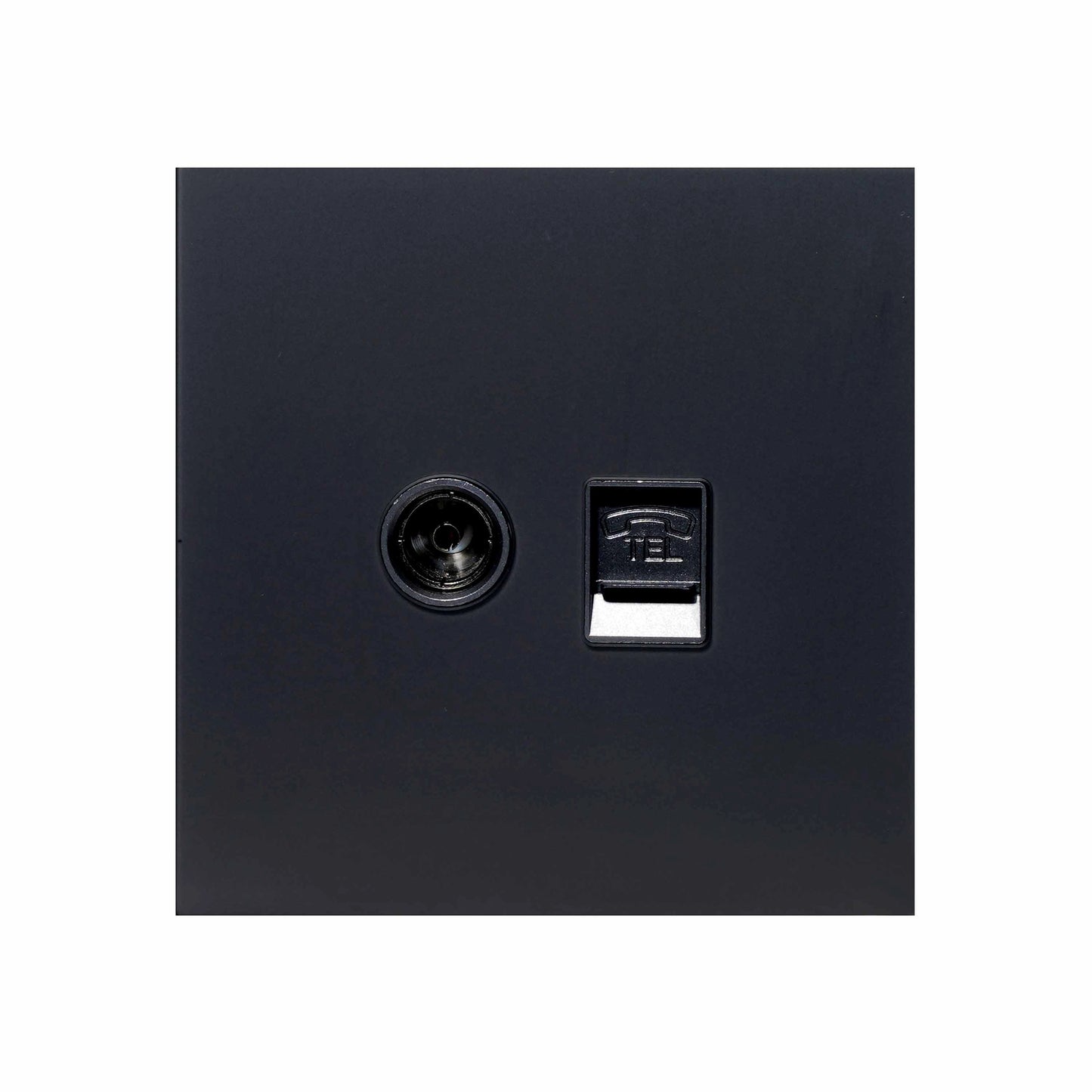 TV + Tel Socket – Ultra Thin Plastic