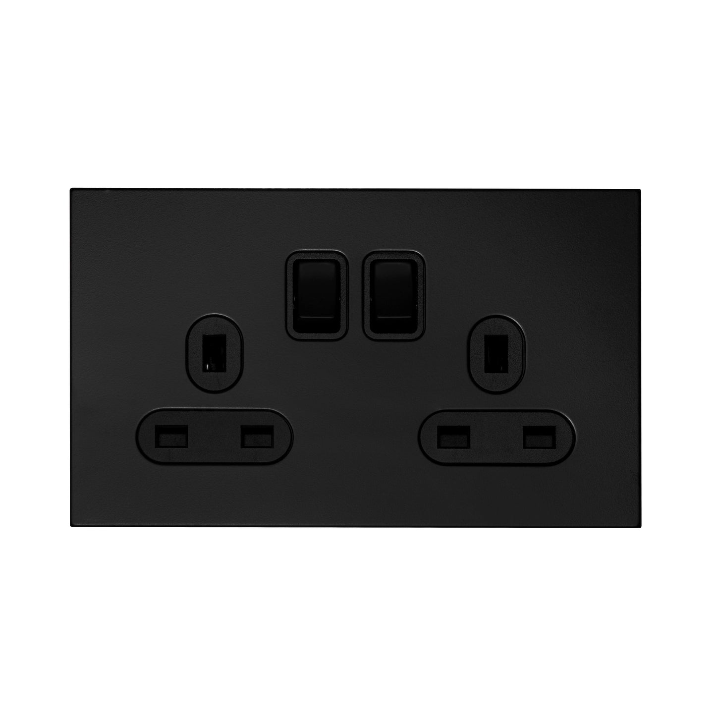 Double UK Socket 13A – On/Off – Stainless Steel